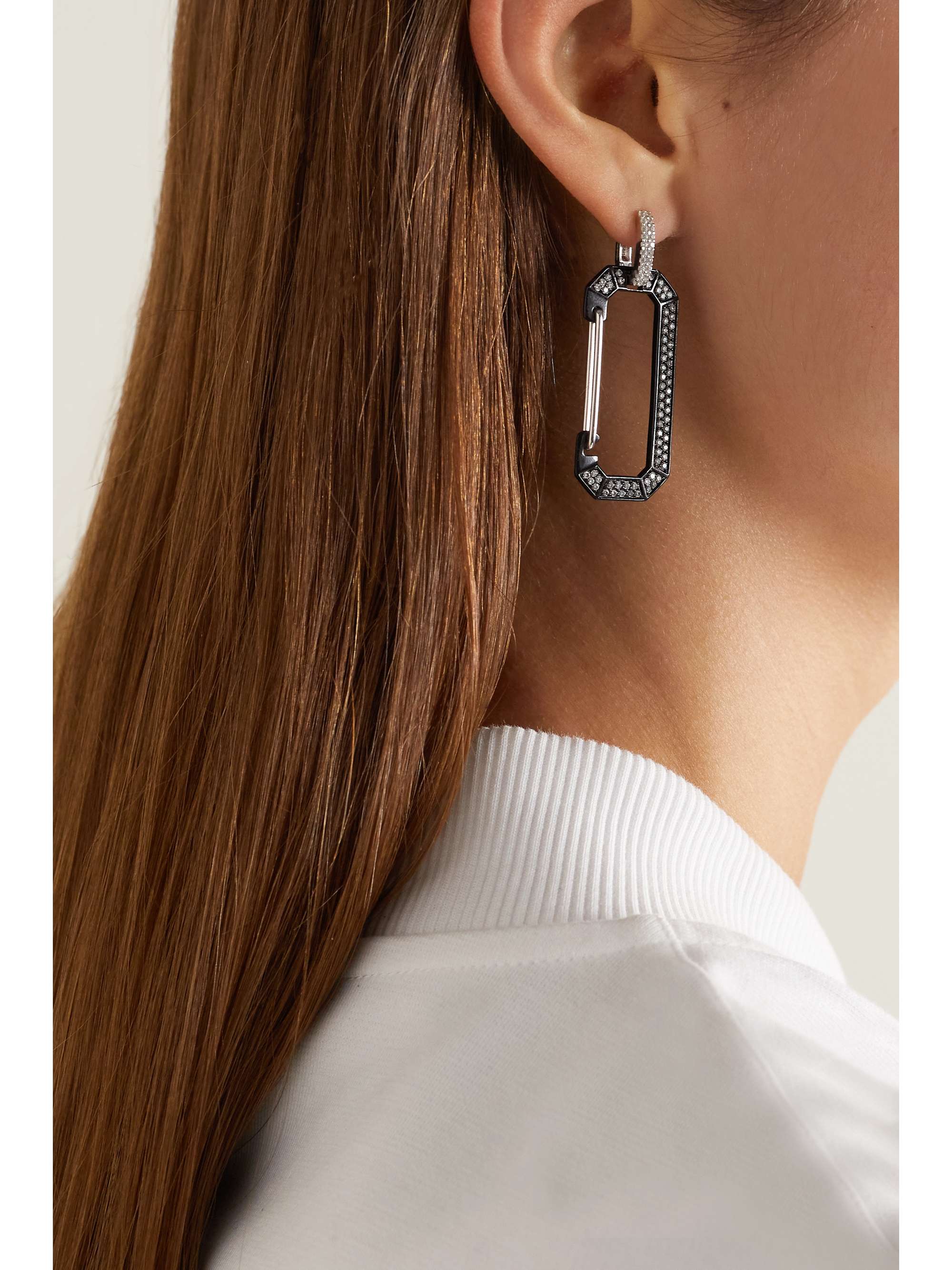 EÉRA Chiara 18-karat white gold diamond single earring