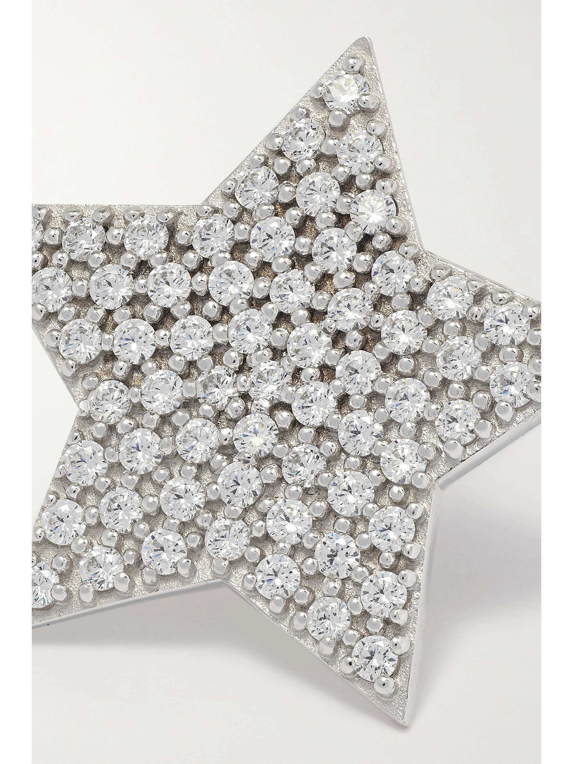 EÉRA 18-karat white gold diamond single earring