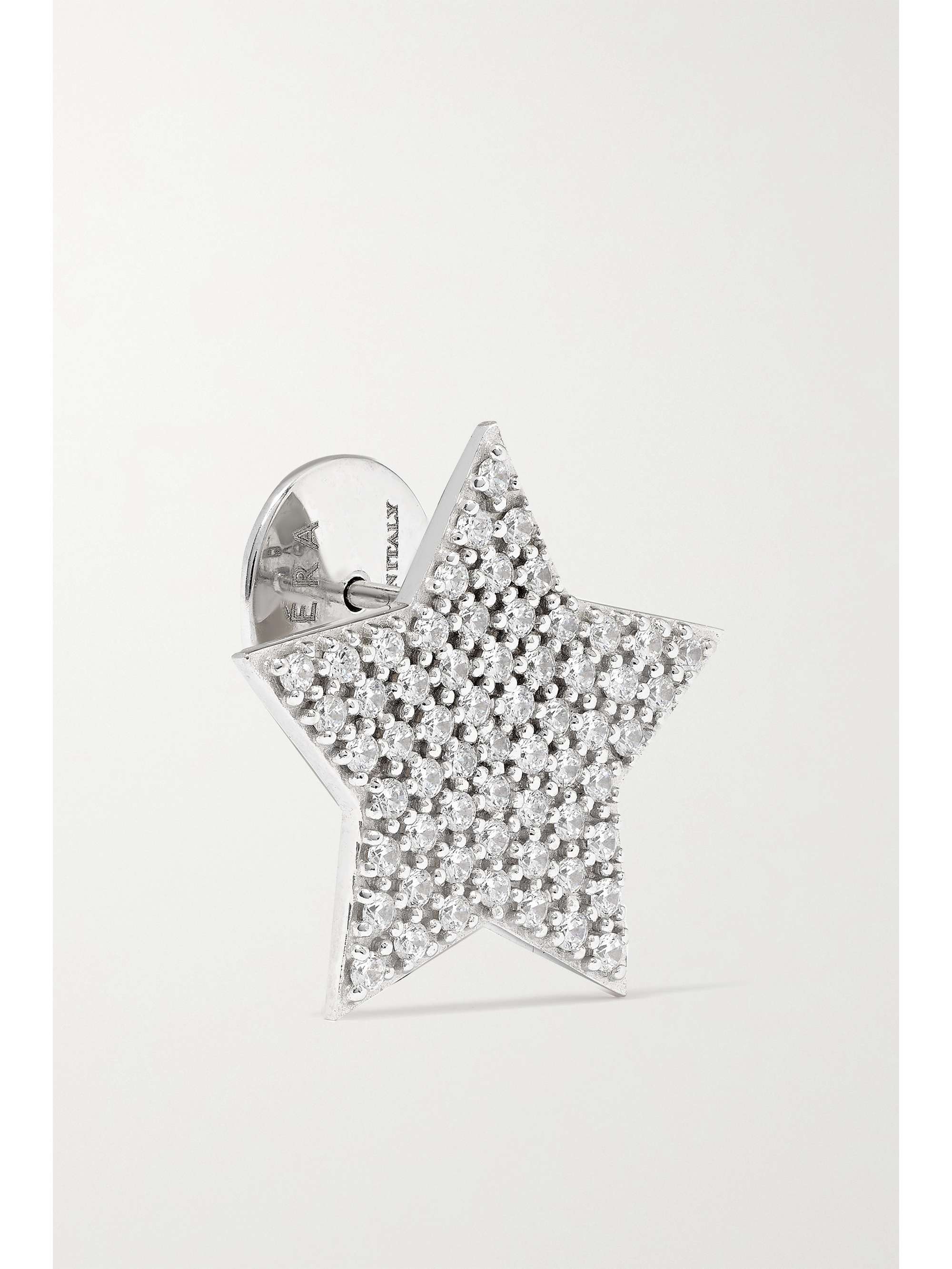 EÉRA 18-karat white gold diamond single earring