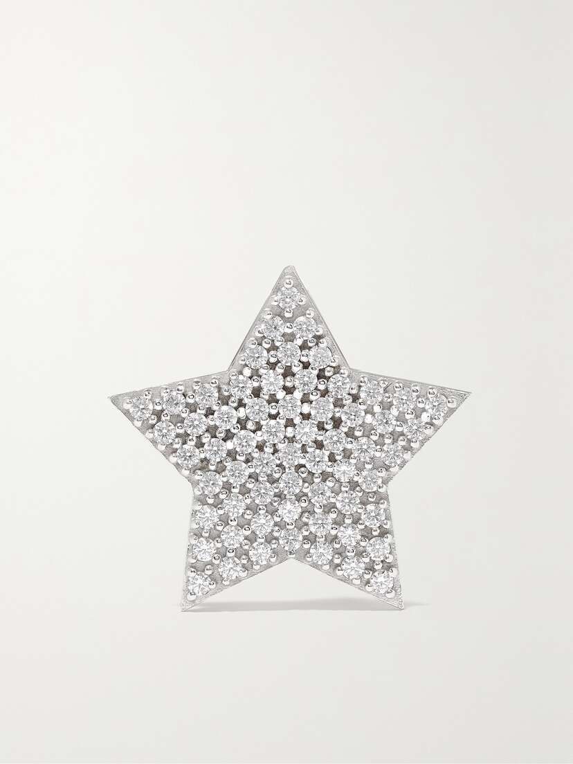 EÉRA 18-karat White Gold Diamond Single Earring