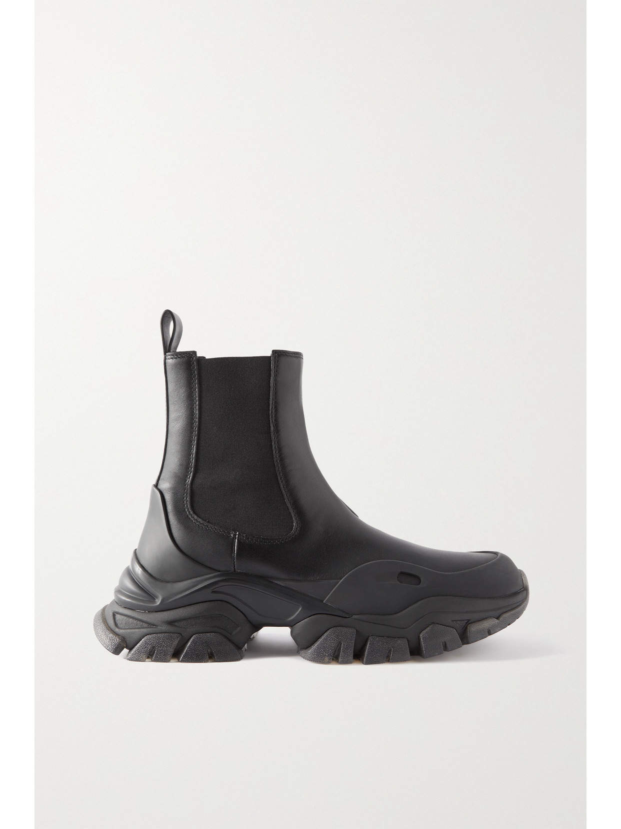 Moncler Genius + 6 Moncler 1017 Alyx 9sm Ary Rubber-trimmed Leather Chelsea Boots In Black