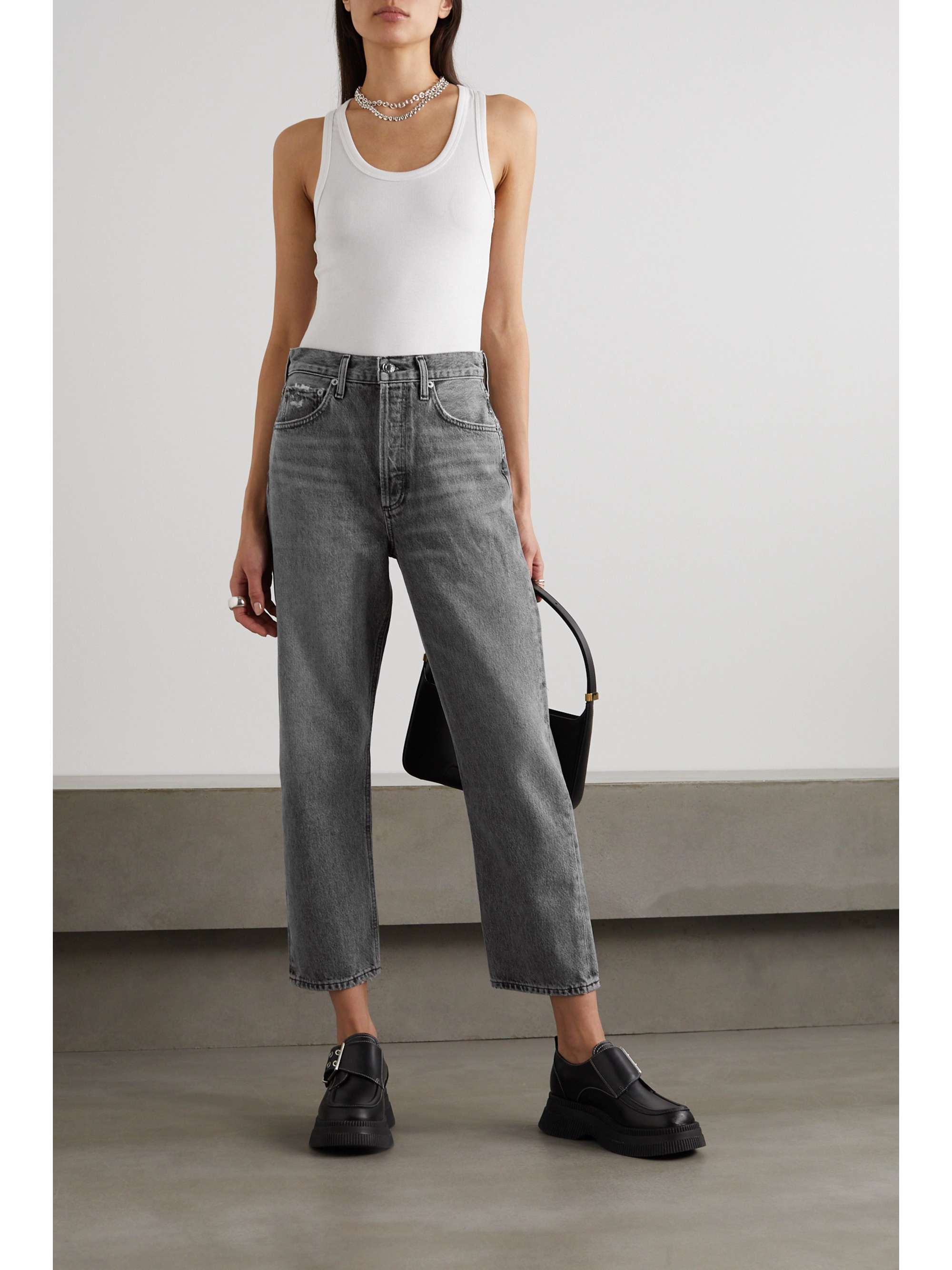 NET SUSTAIN '90s cropped mid-rise 