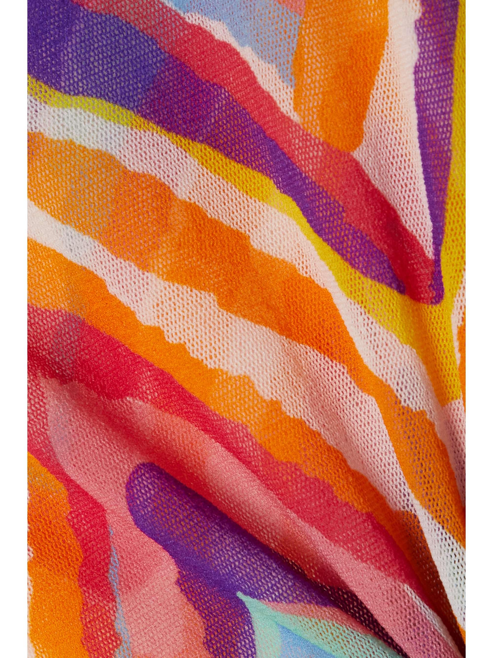 MISSONI Cutout printed mesh maxi dress