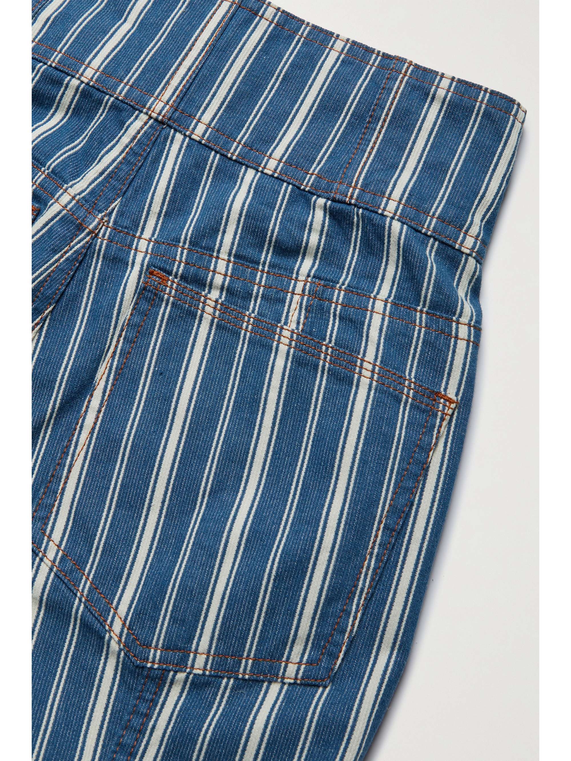 ULLA JOHNSON Marlowe striped high-rise wide-leg jeans | NET-A-PORTER