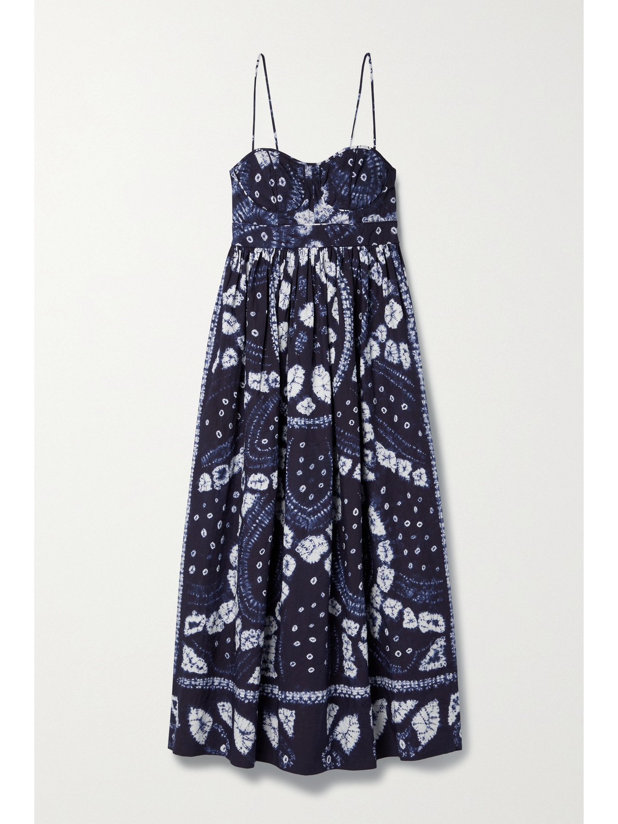 Ulla Johnson Mariza Tie-dyed Cotton-poplin Midi Dress