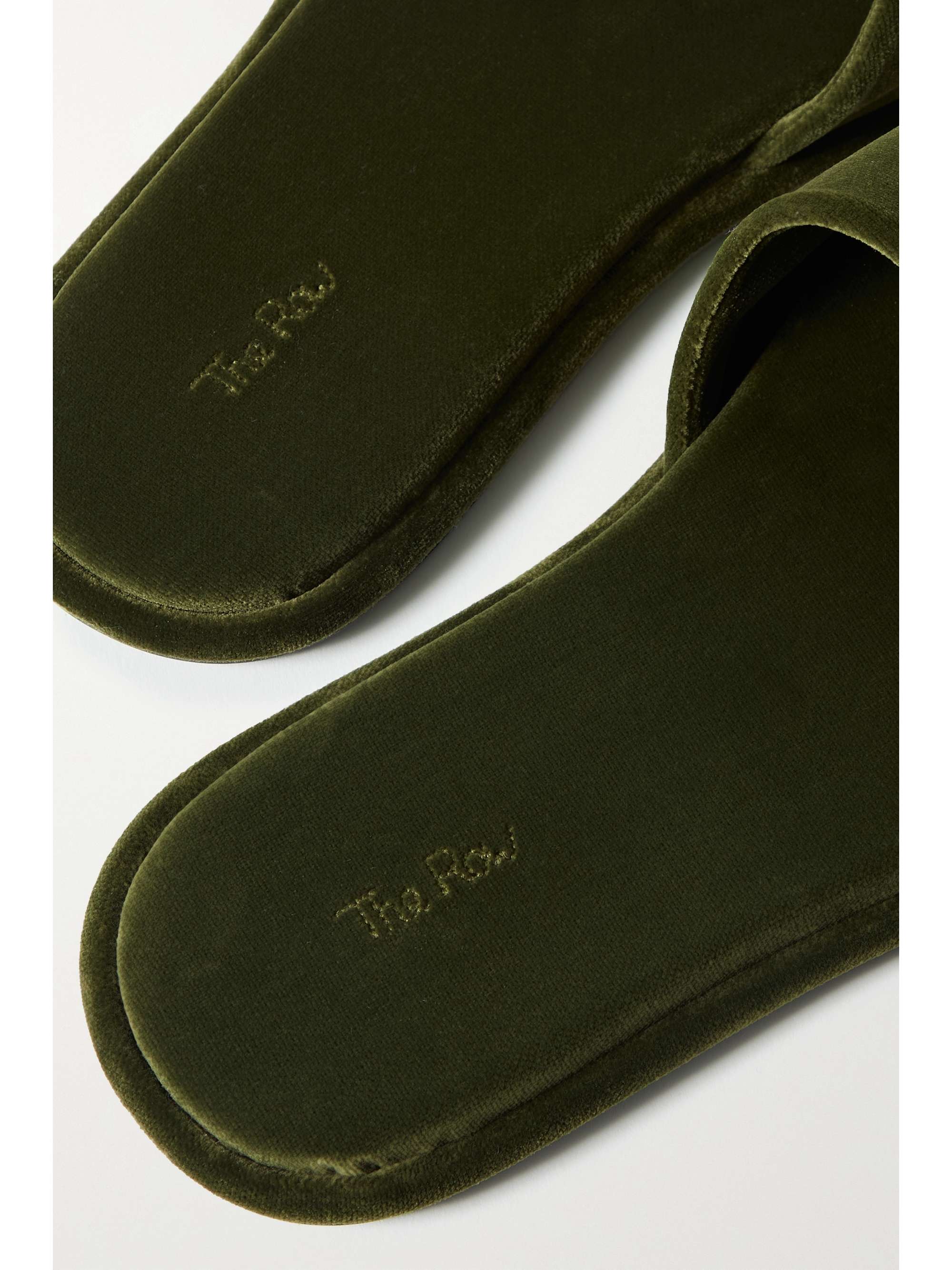 THE ROW Canal satin slides