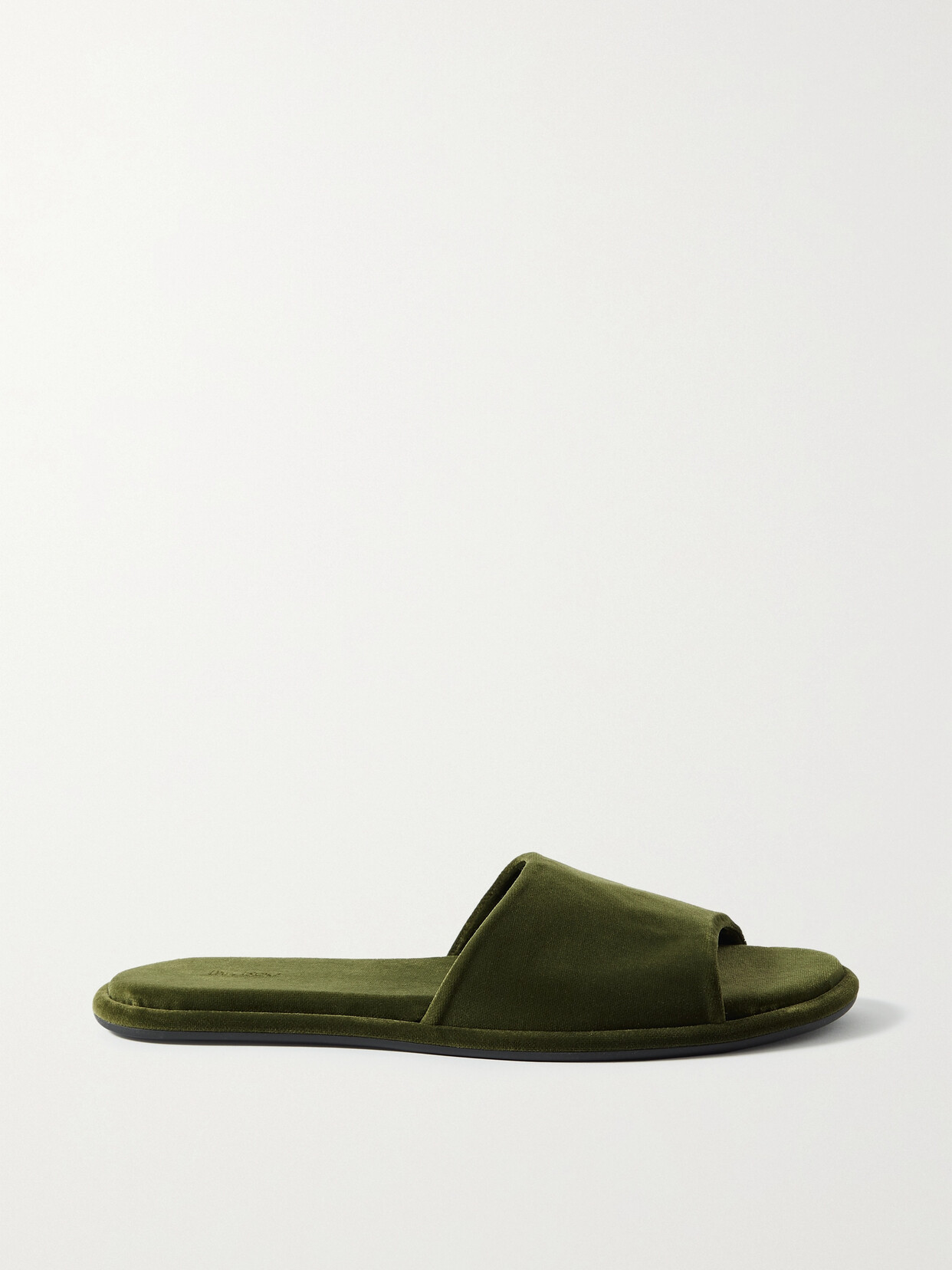 The Row Canal Velvet Slides - Green