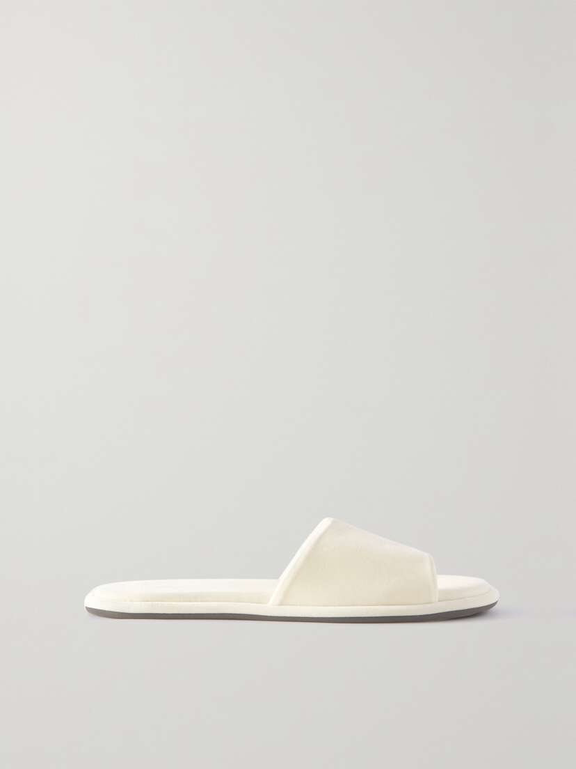 The Row — Canal Slipper velvet slides