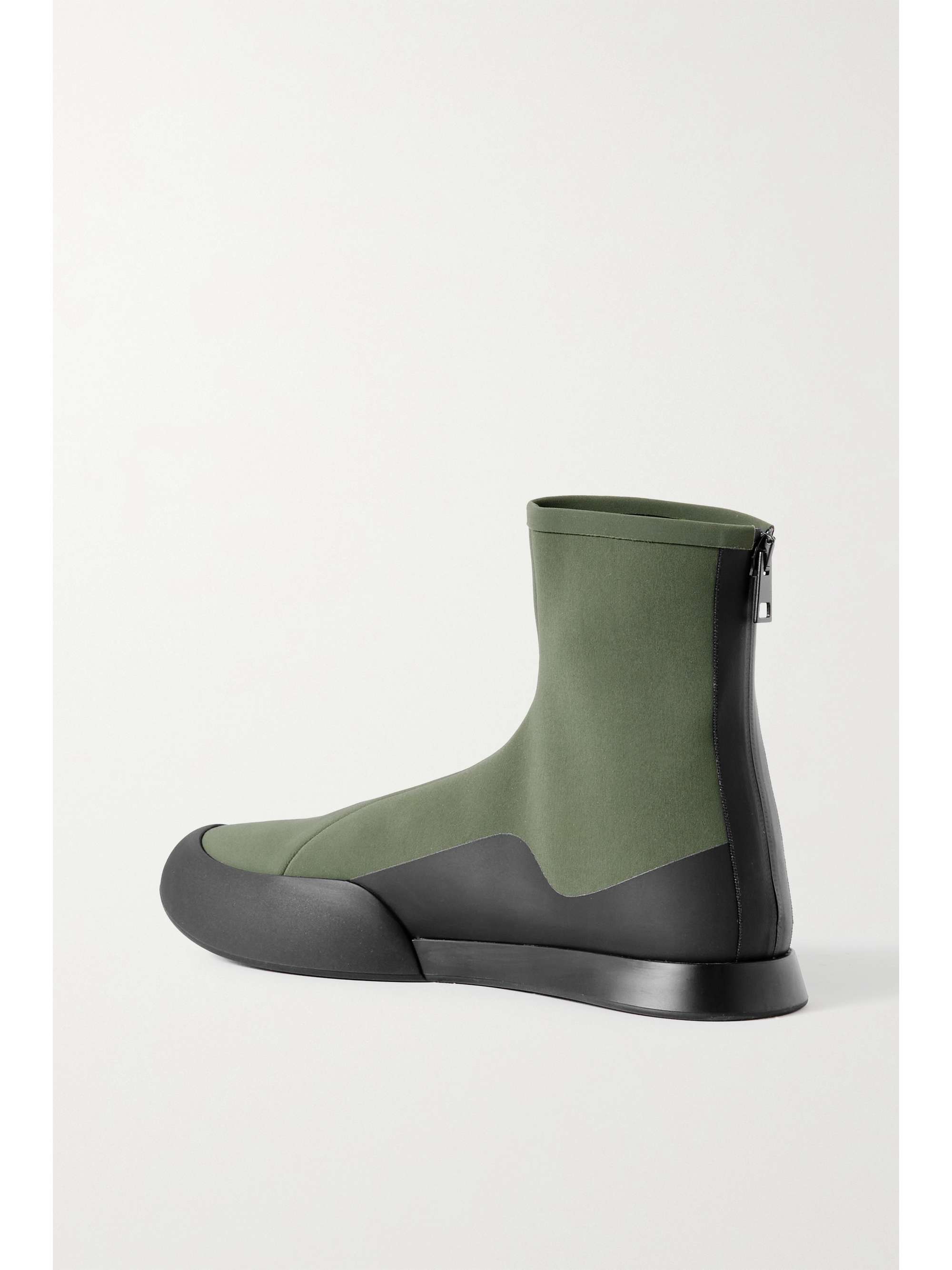 THE ROW Rubber-trimmed scuba ankle boots