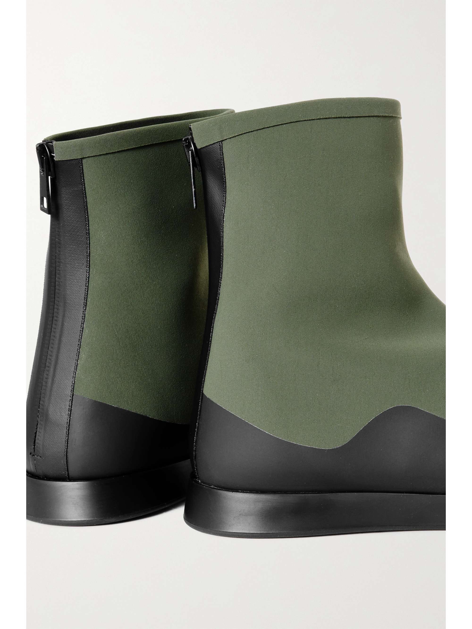 THE ROW Rubber-trimmed scuba ankle boots