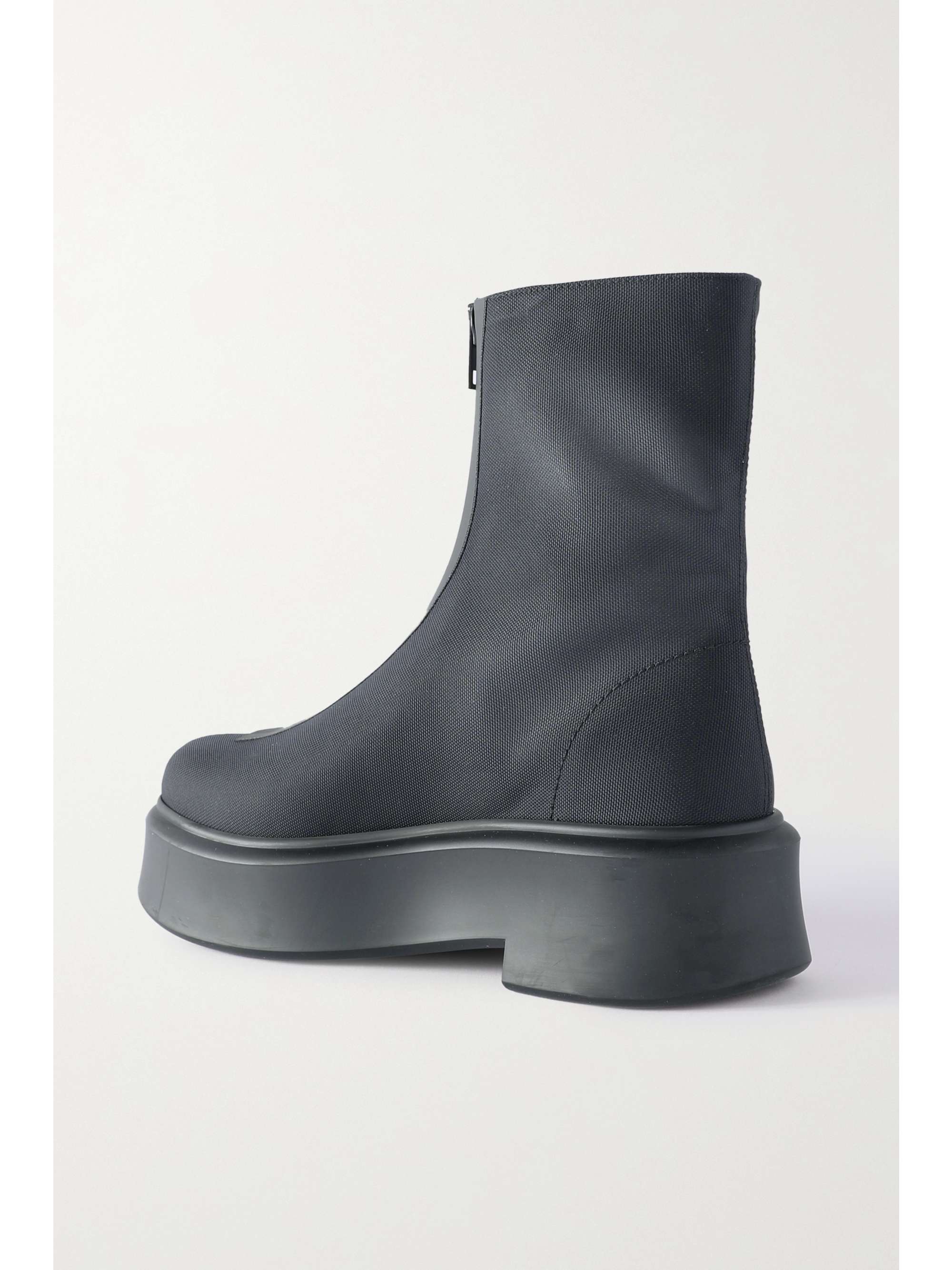 THE ROW Textured-nubuck platform ankle boots