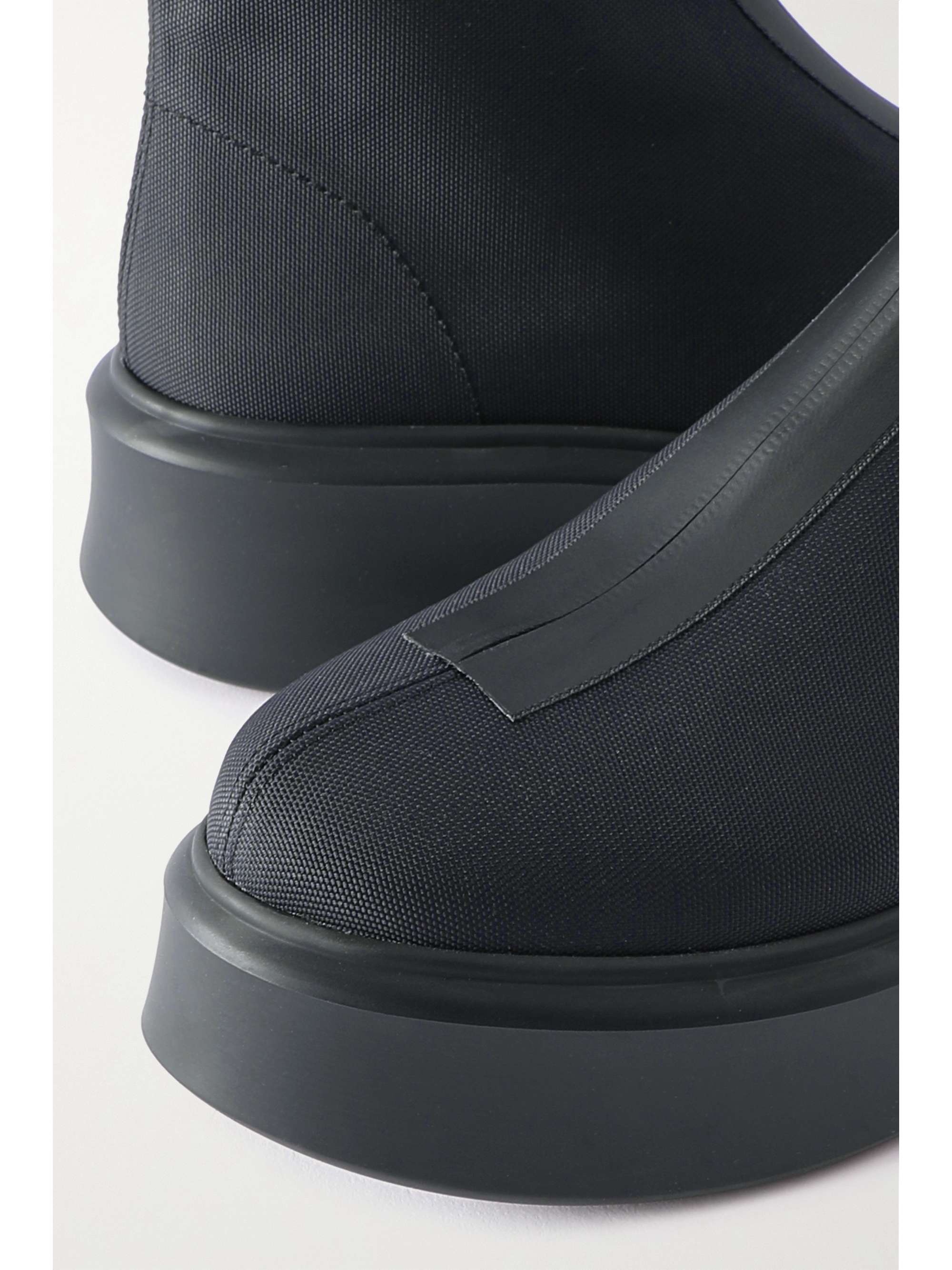 THE ROW Textured-nubuck platform ankle boots