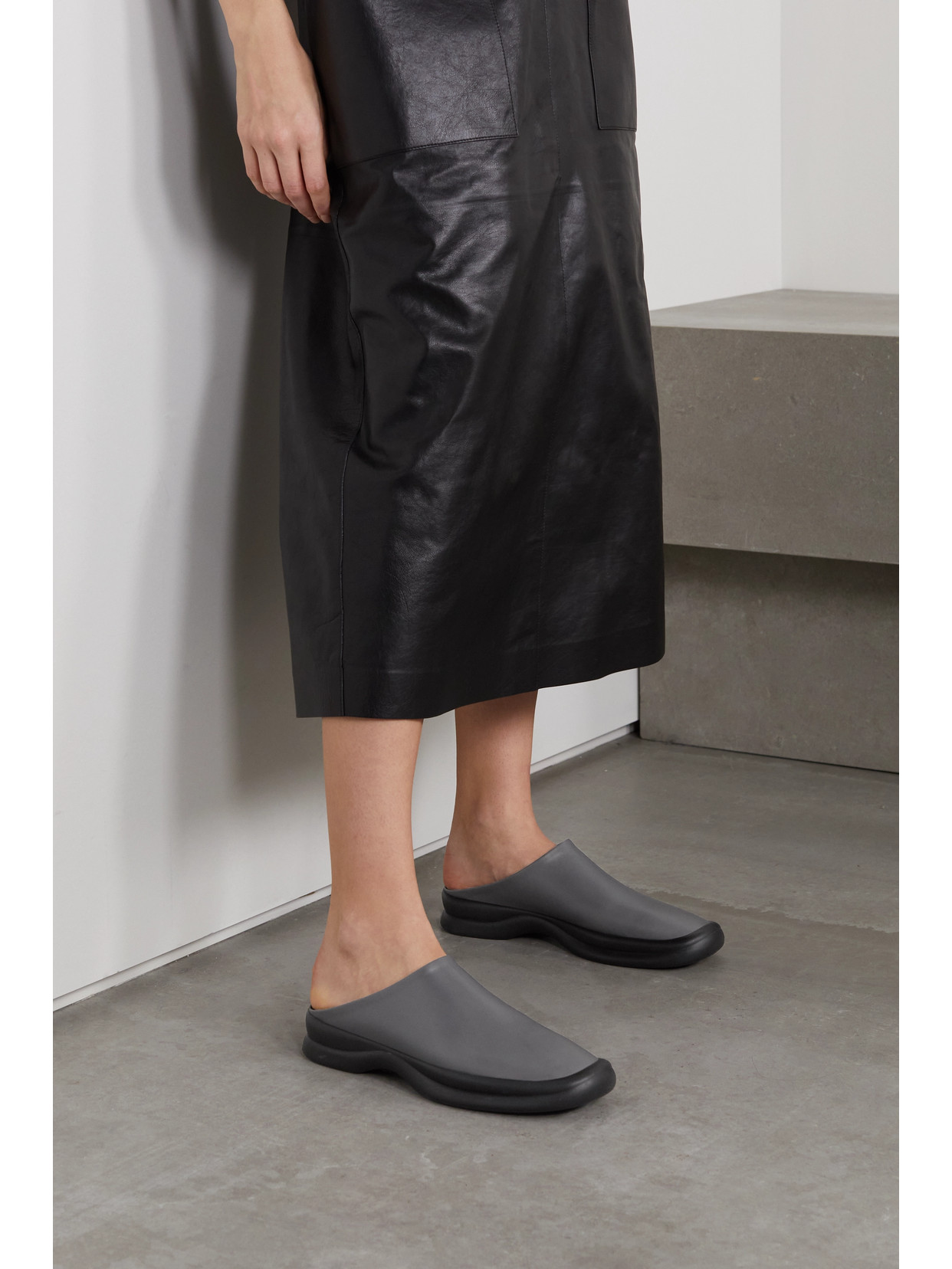 THE ROW Town leather clogs 下駄 レザー スリッポン | www
