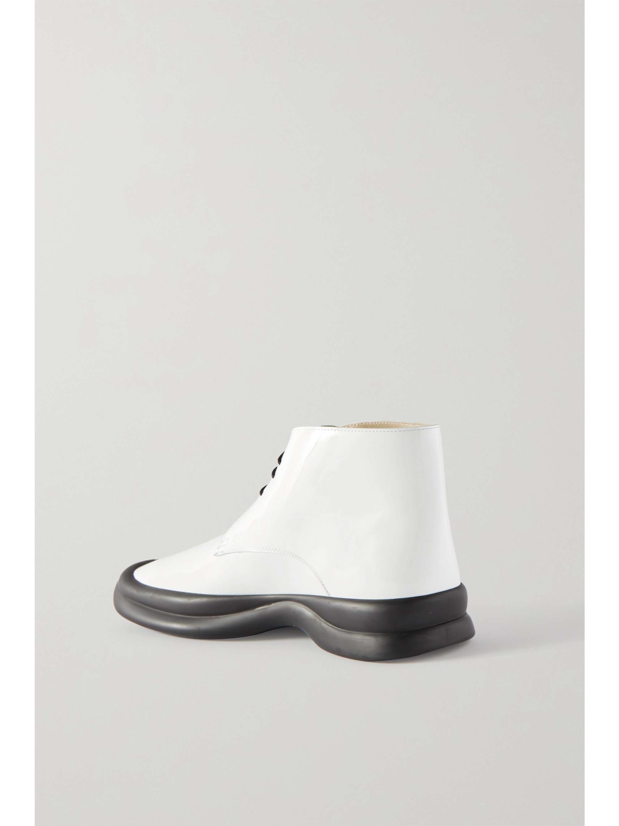 THE ROW Town patent-leather ankle boots