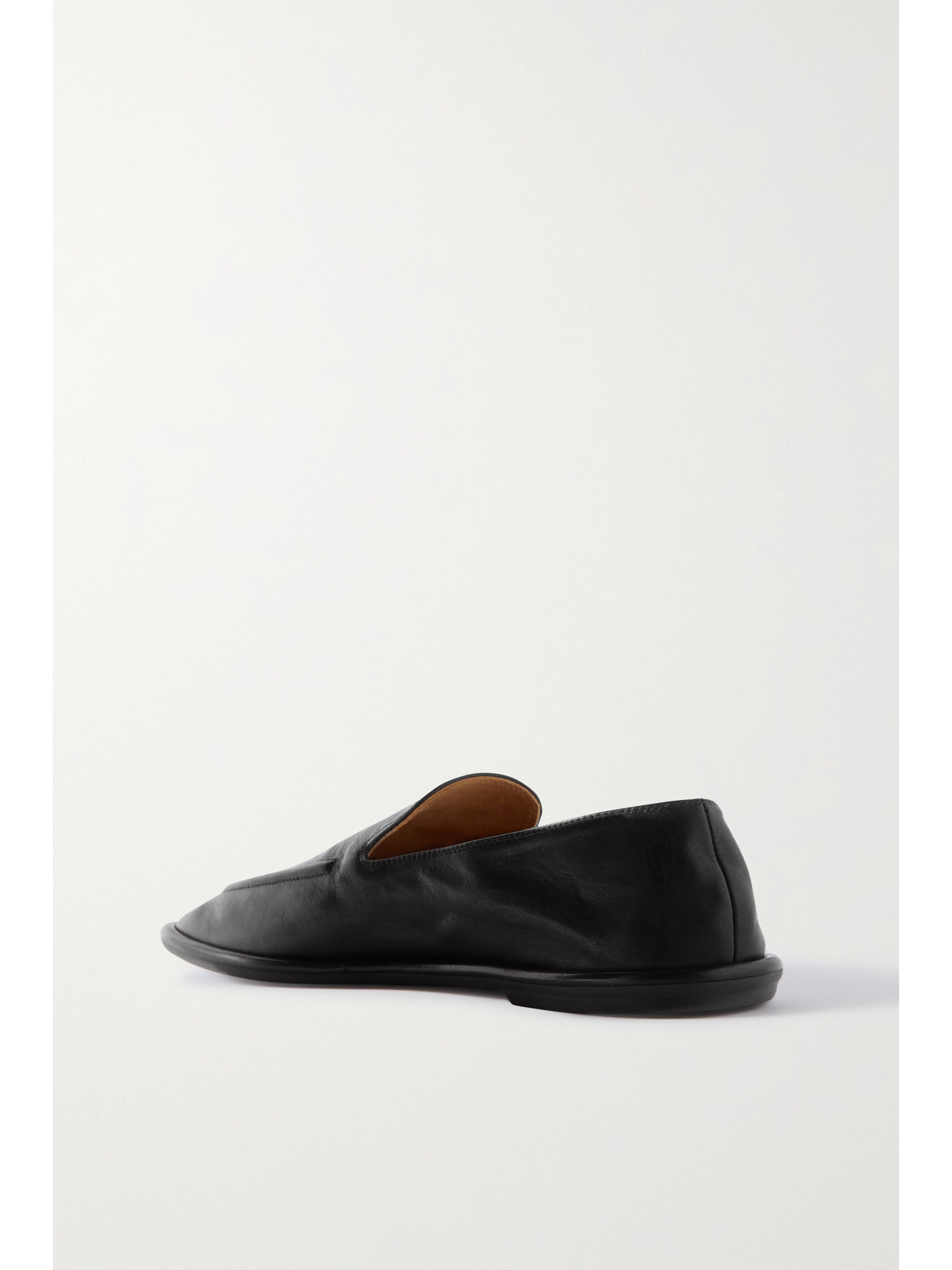 The Row Canal Leather Loafers In Black