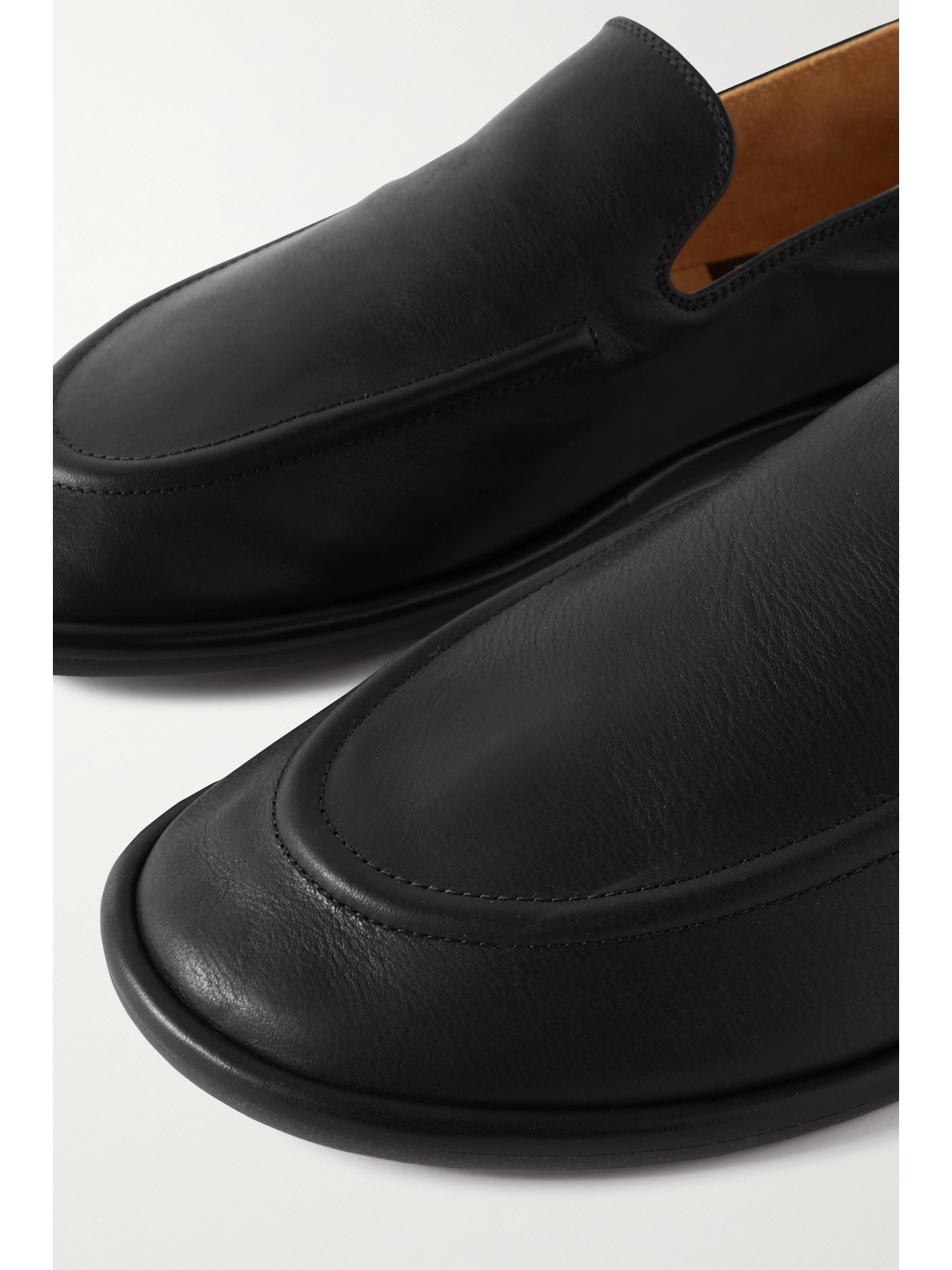 Shop The Row Canal Leather Loafers In Black