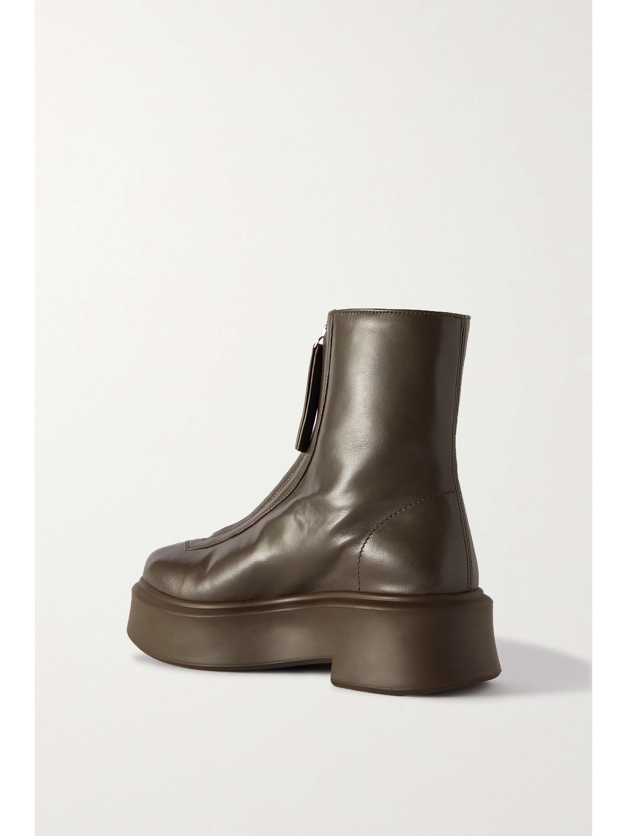 the row textured nubuck platform ankle boots