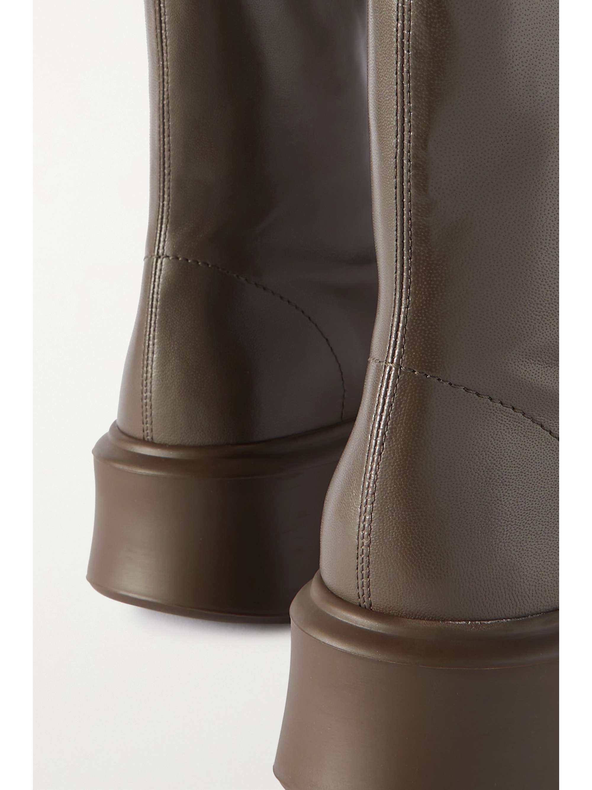 the row textured nubuck platform ankle boots