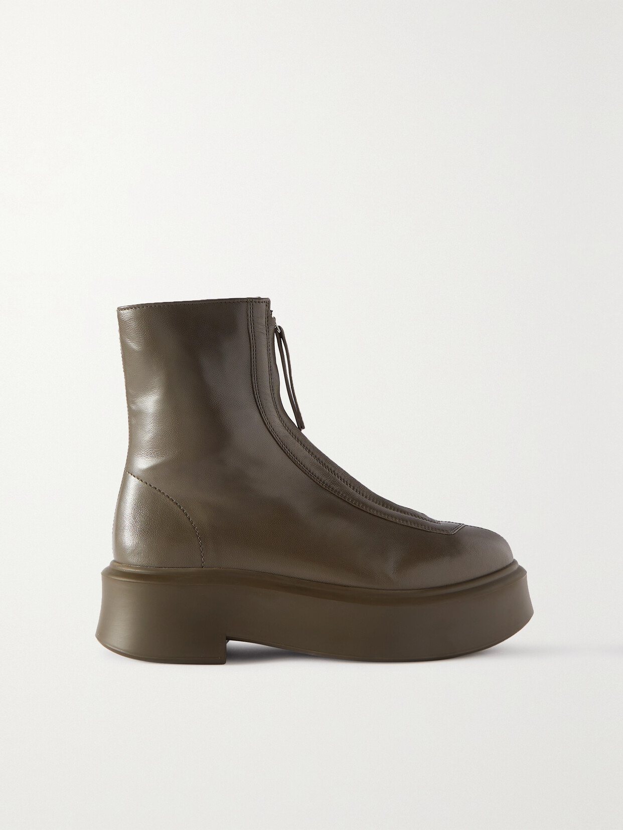 The Row - Leather Ankle Boots...