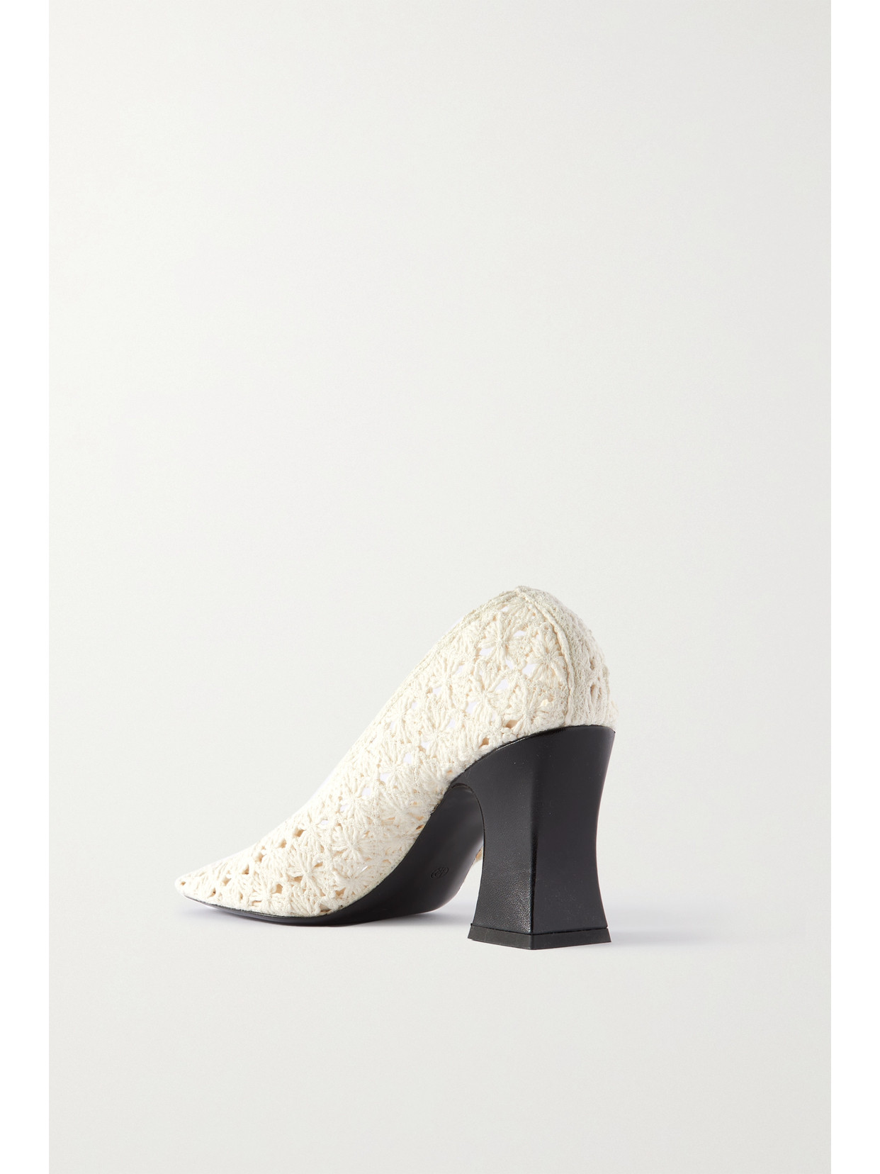 The Row Crocheted Organic Cotton-blend Pumps In Off-white