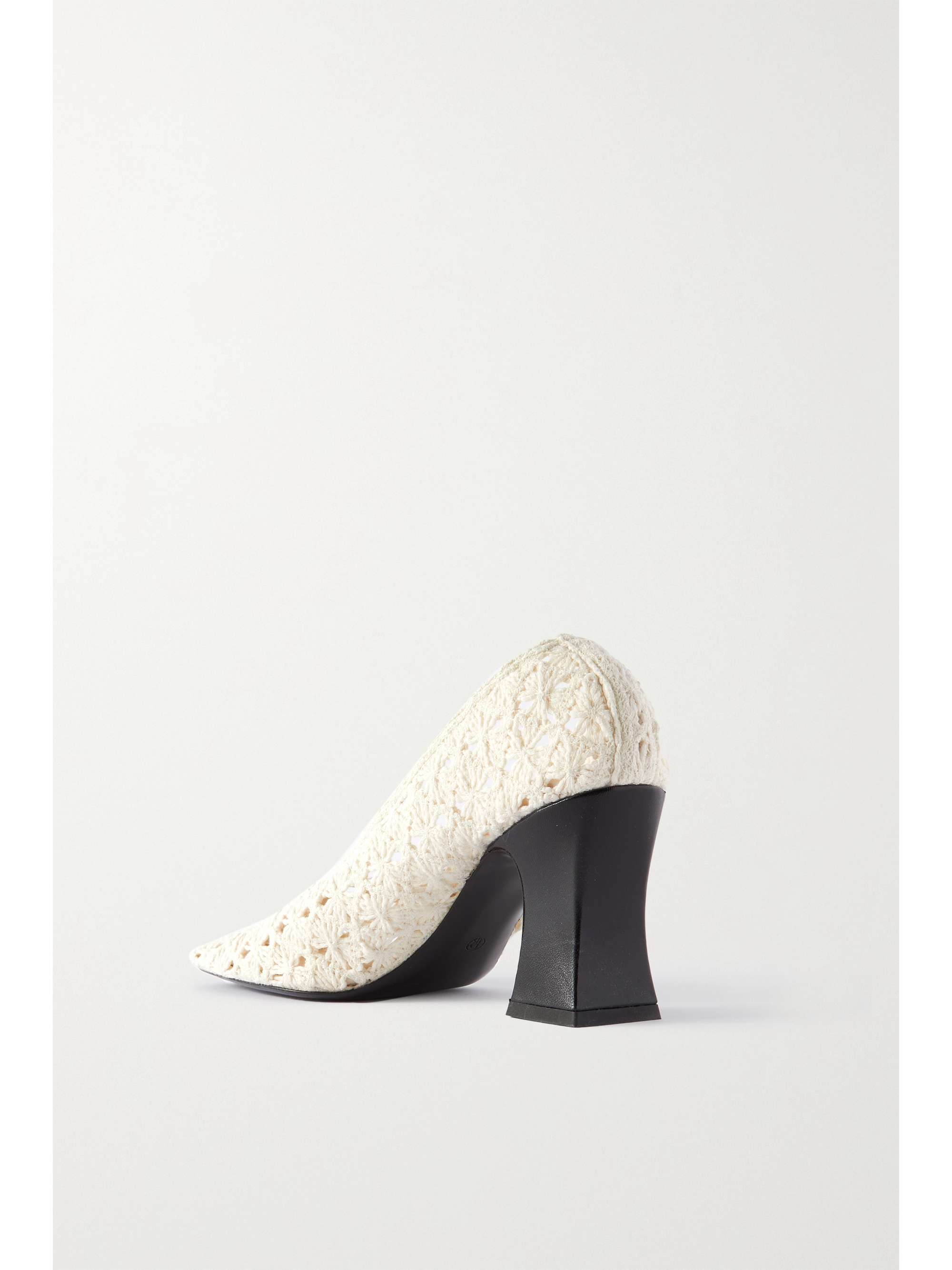 THE ROW Crocheted organic cotton-blend pumps