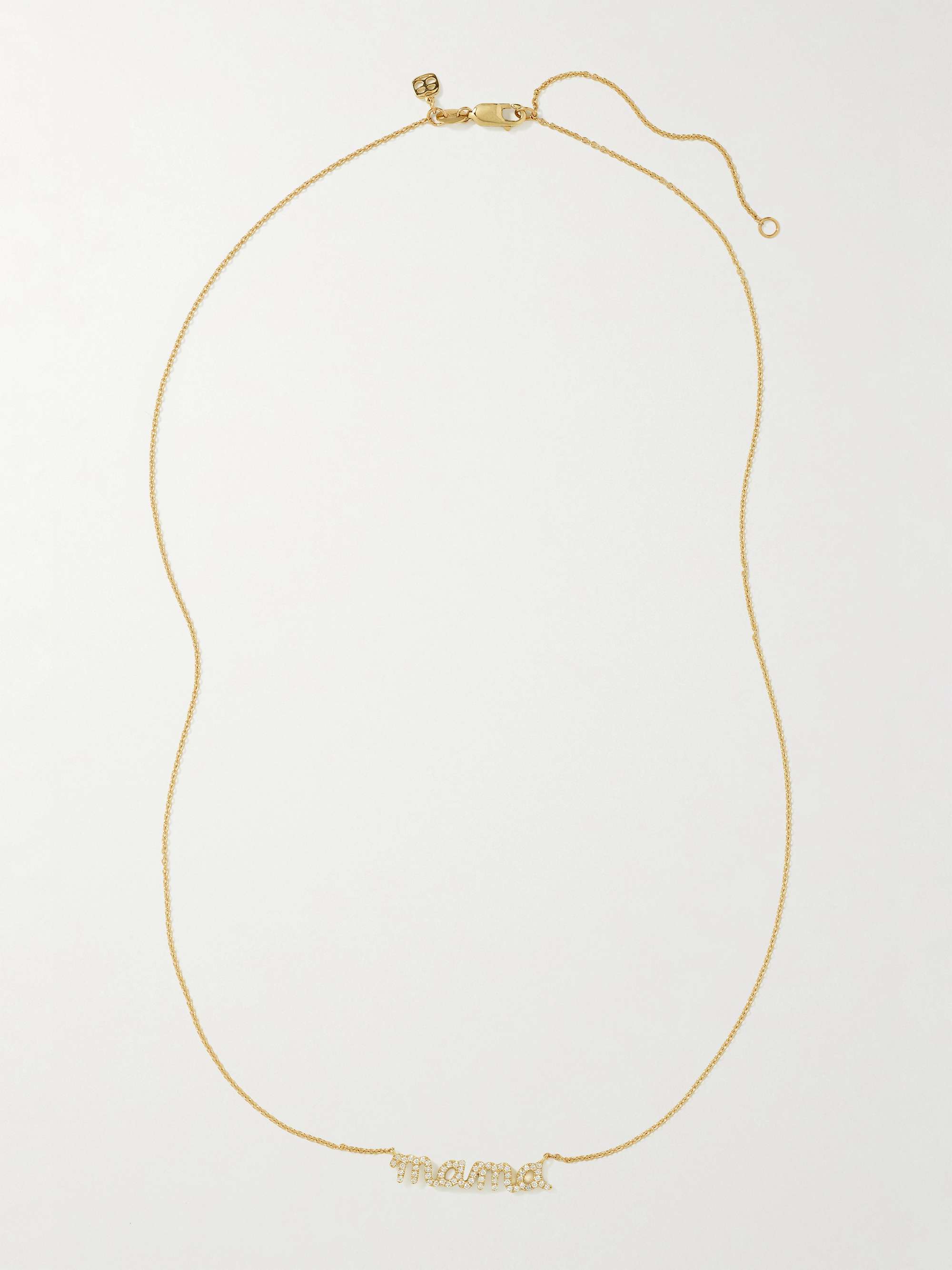 SYDNEY EVAN Mama 14-karat gold diamond necklace