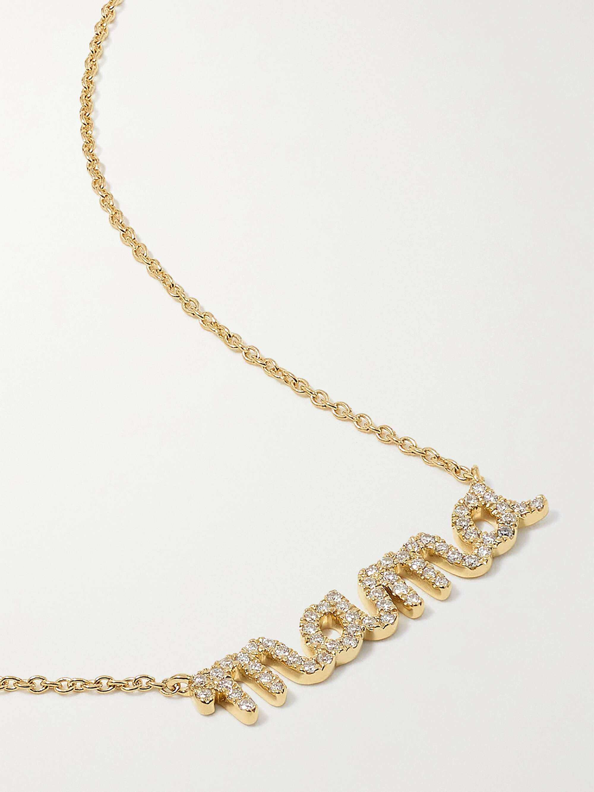 SYDNEY EVAN Mama 14-karat gold diamond necklace | NET-A-PORTER