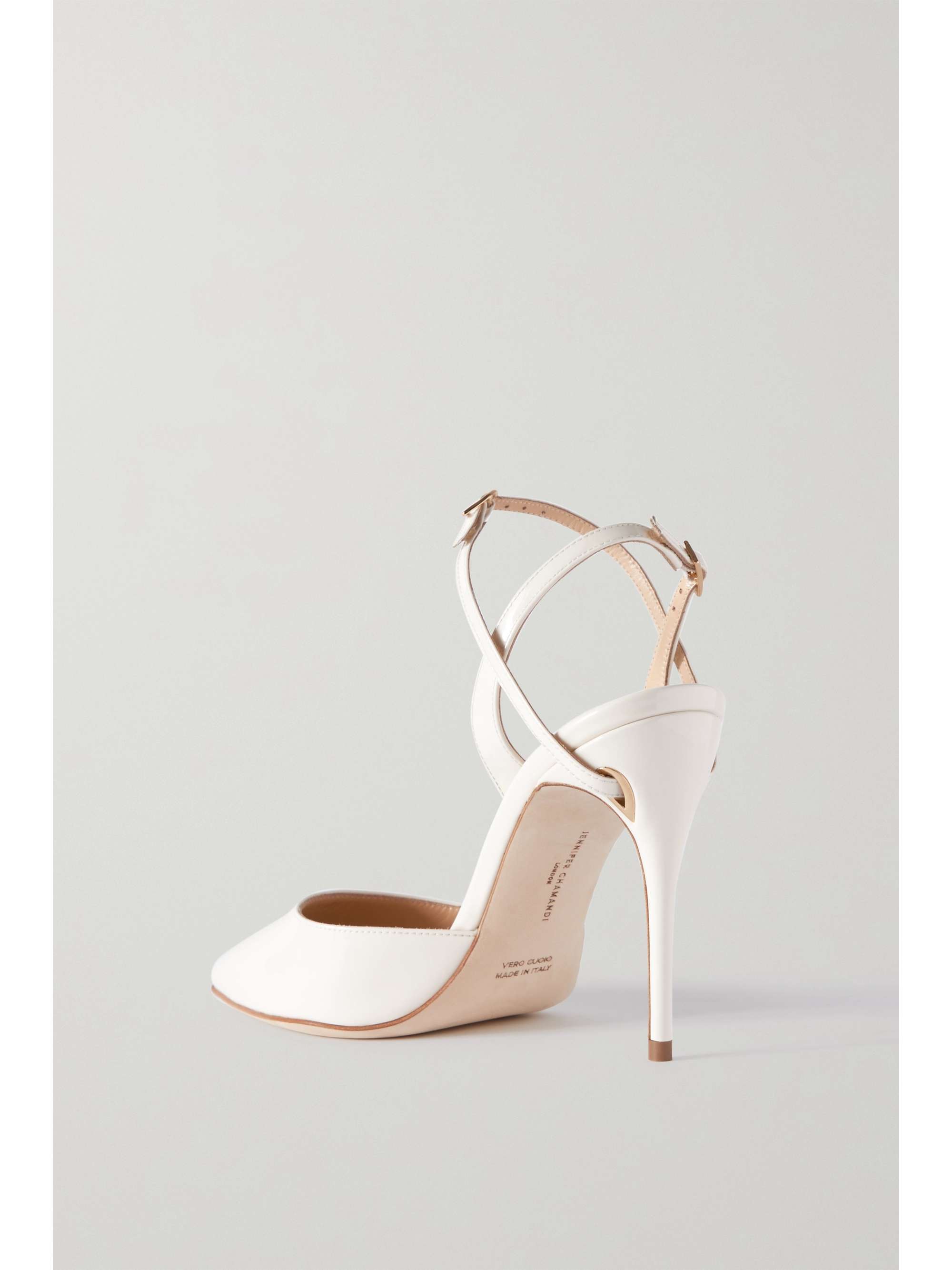JENNIFER CHAMANDI Vittorio 105 lizard-effect leather slingback pumps