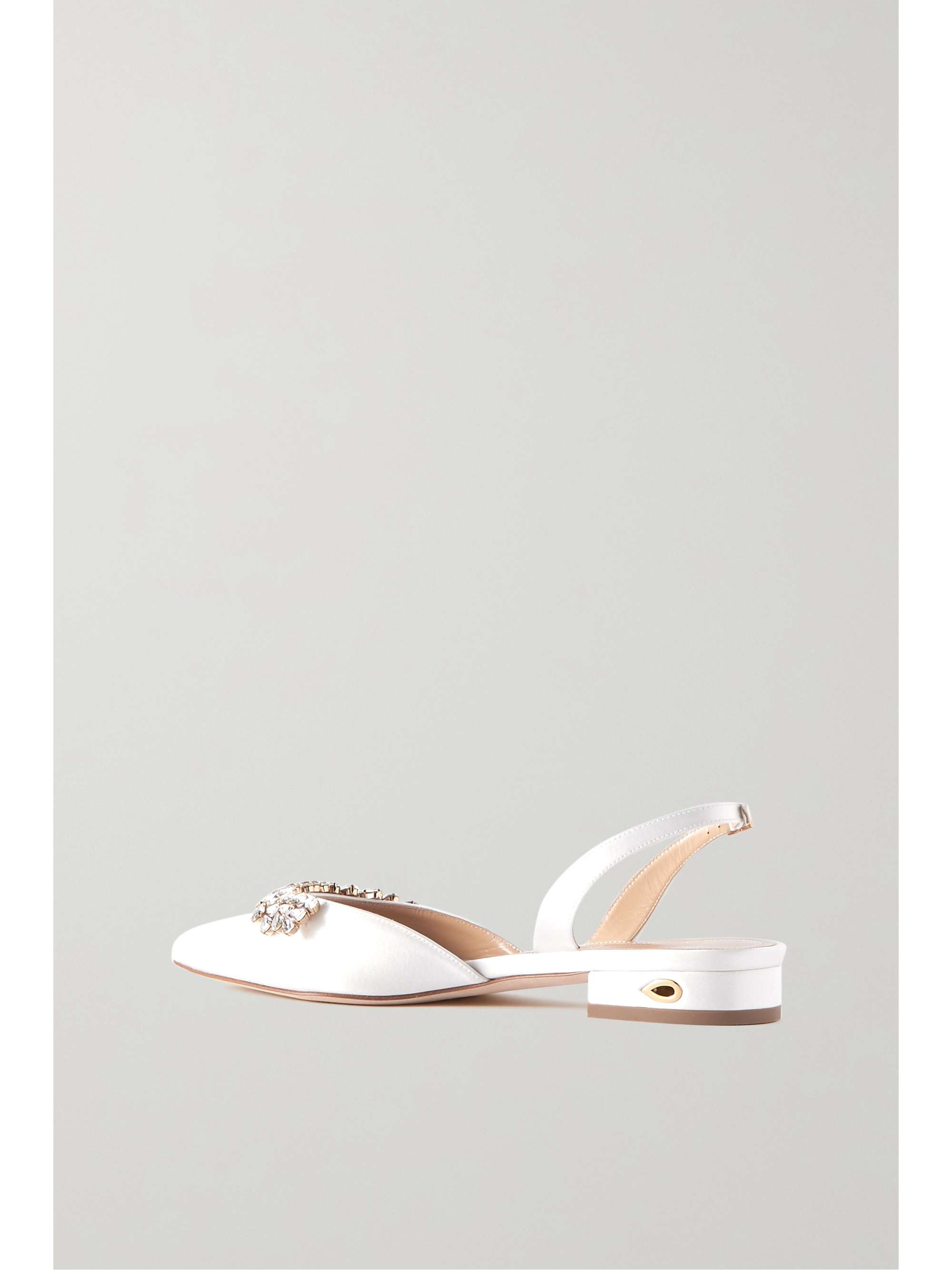 JENNIFER CHAMANDI Vittorio 20 crystal-embellished satin slingback pumps