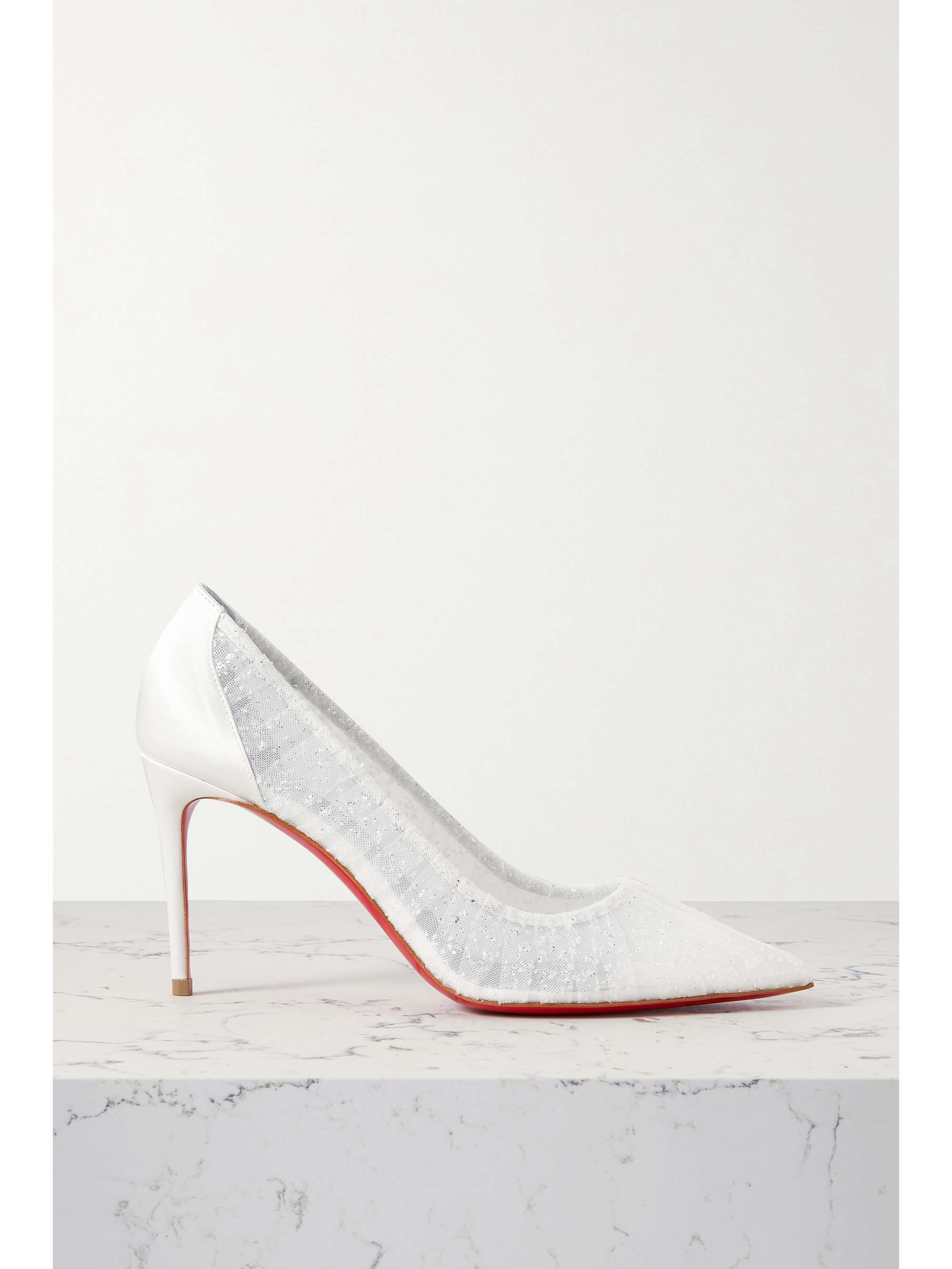 White Kate Draperia 85 glittered tulle 
