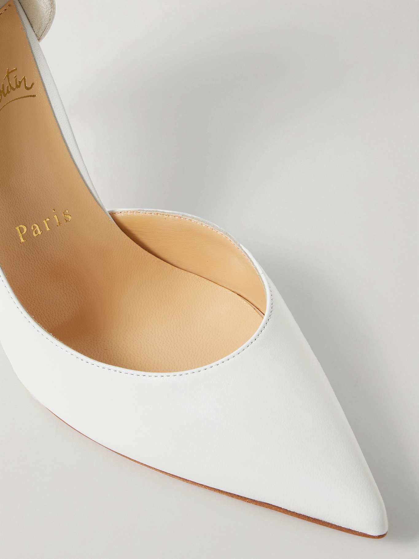 CHRISTIAN LOUBOUTIN Iriza 85 leather pumps NETAPORTER