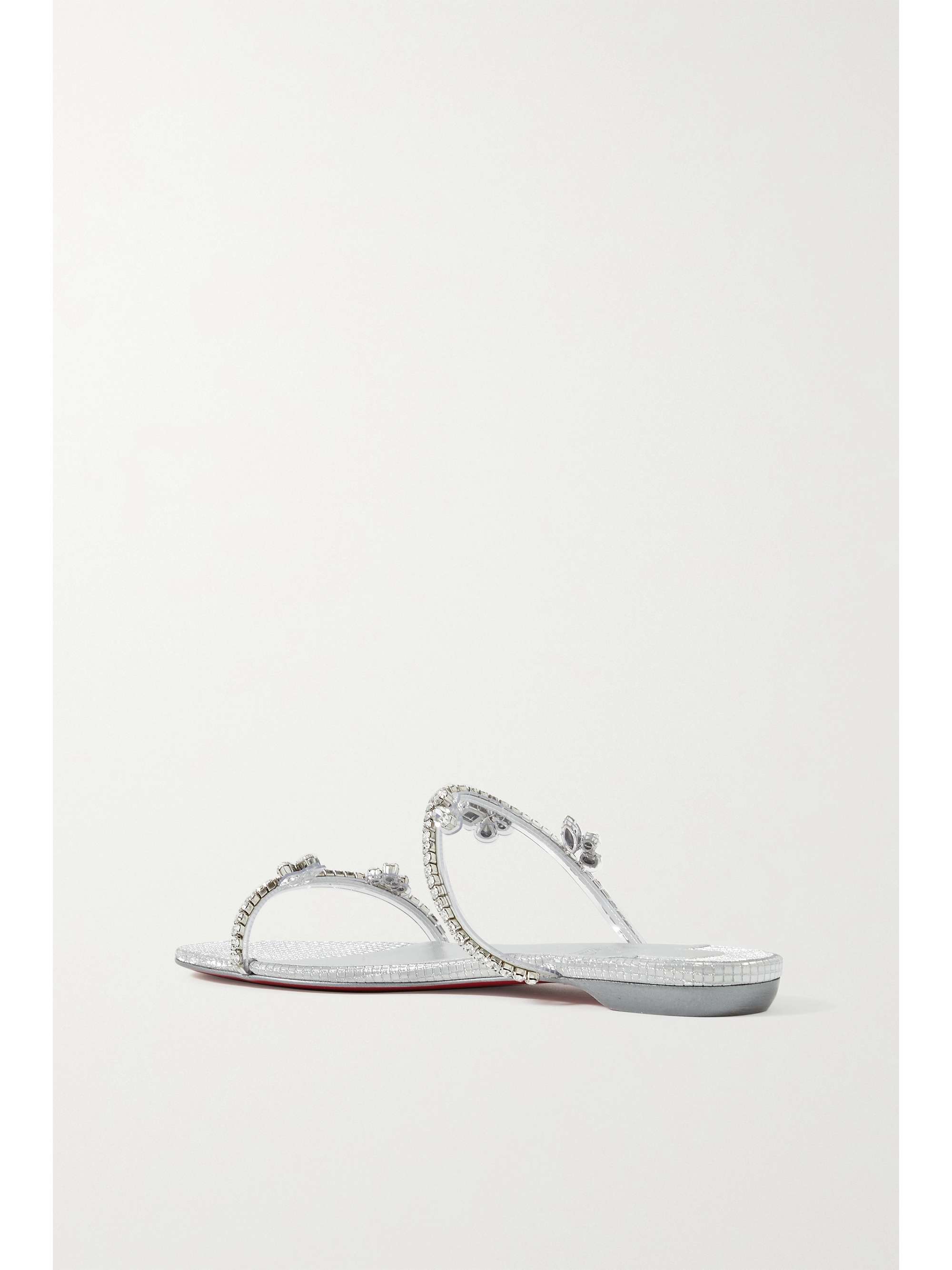 CHRISTIAN LOUBOUTIN Just Queenie crystal-embellished PVC sandals |  NET-A-PORTER