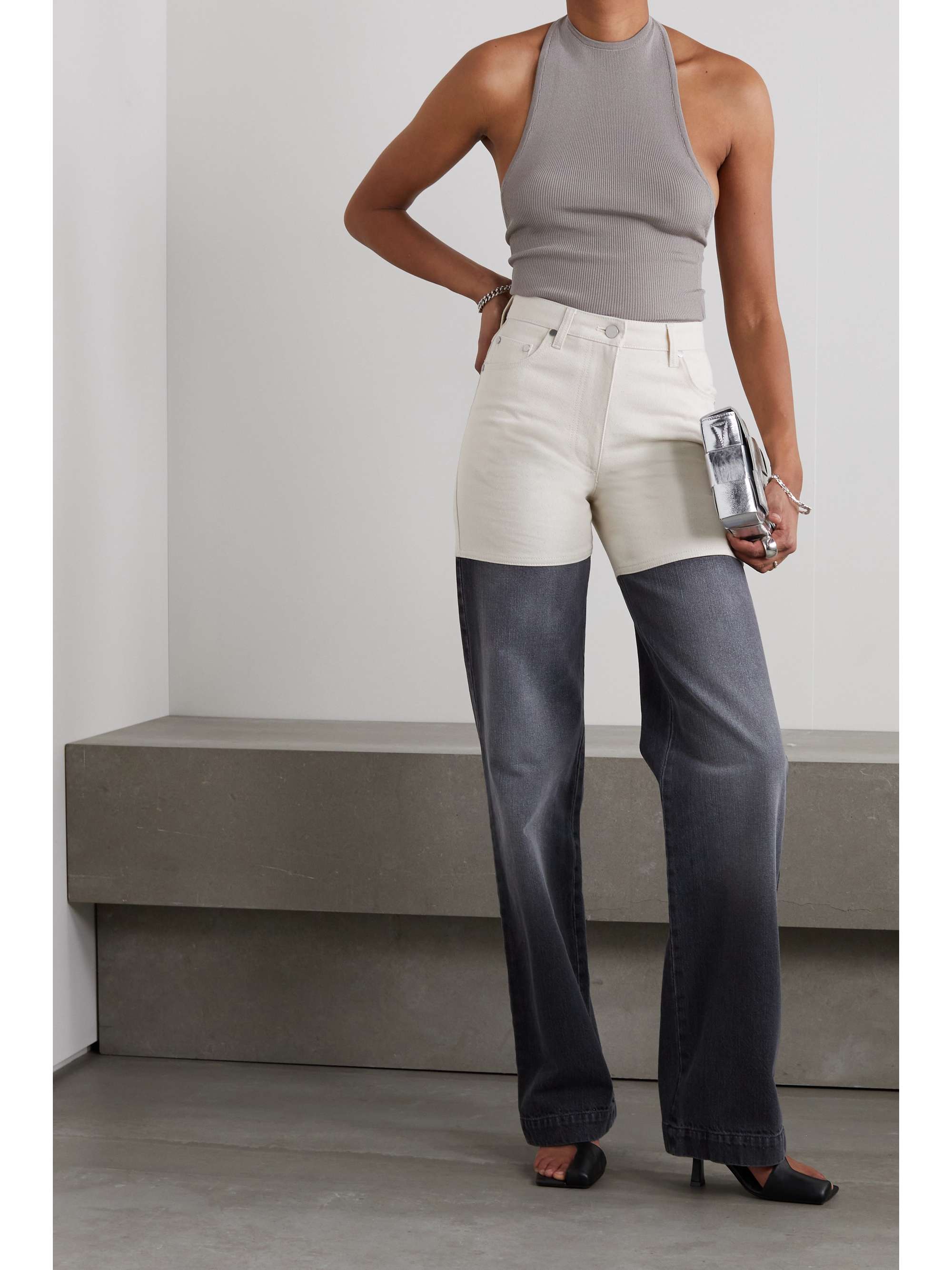 PETER DO Ribbed-knit halterneck top
