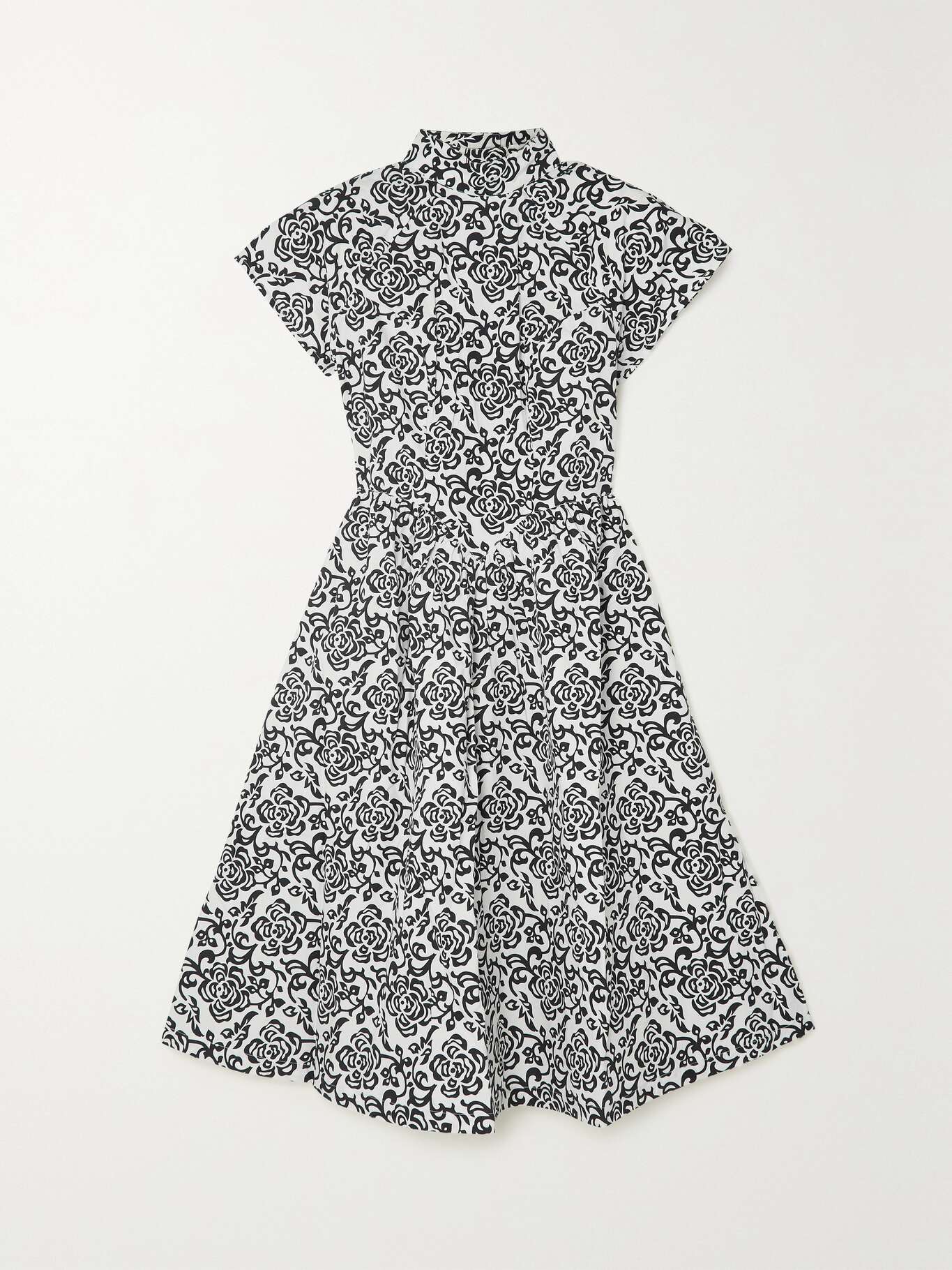 BATSHEVA Virginia cutout floralprint cottonpoplin dress NETAPORTER