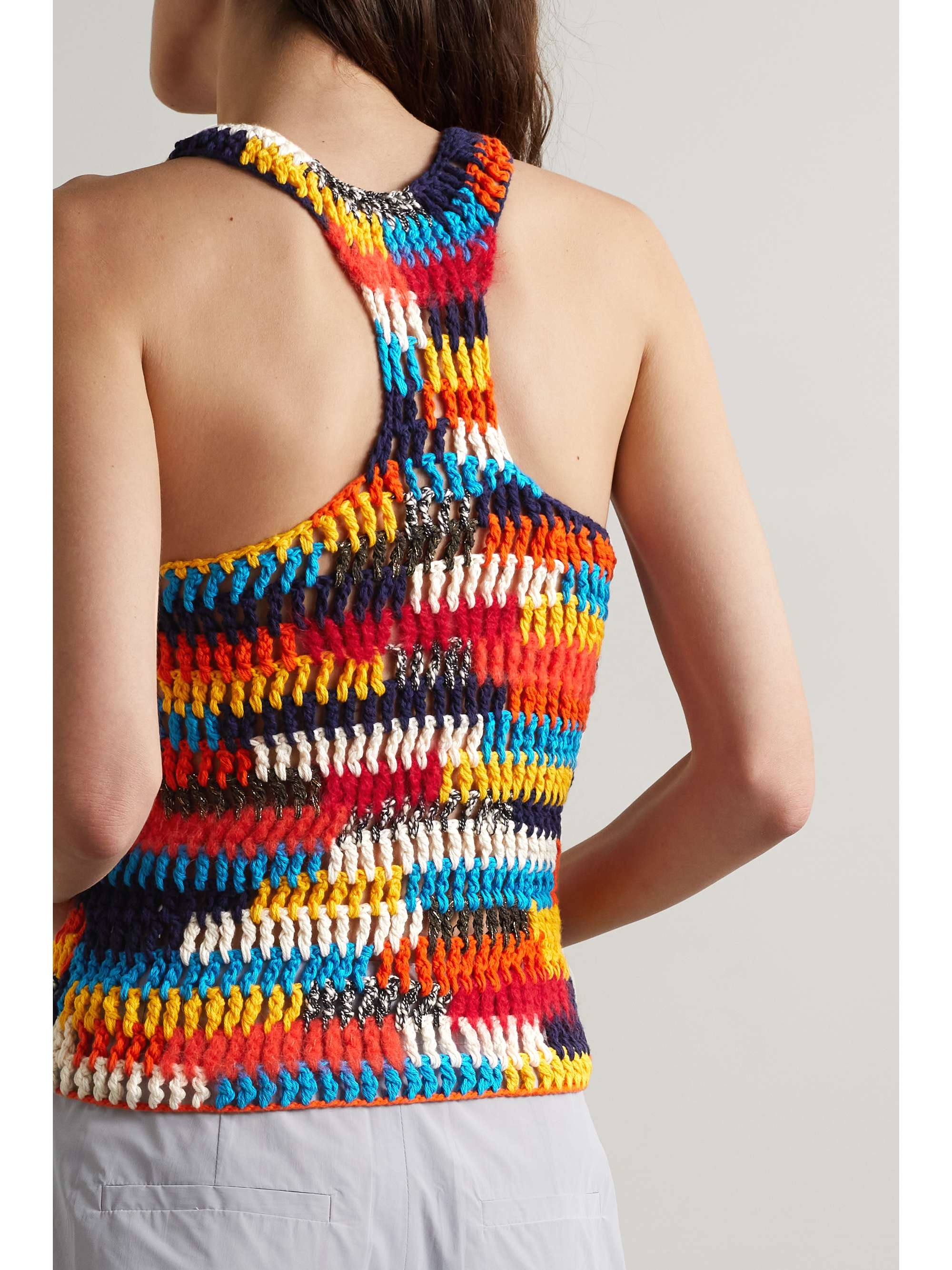 MONSE Crocheted Pima cotton-blend top