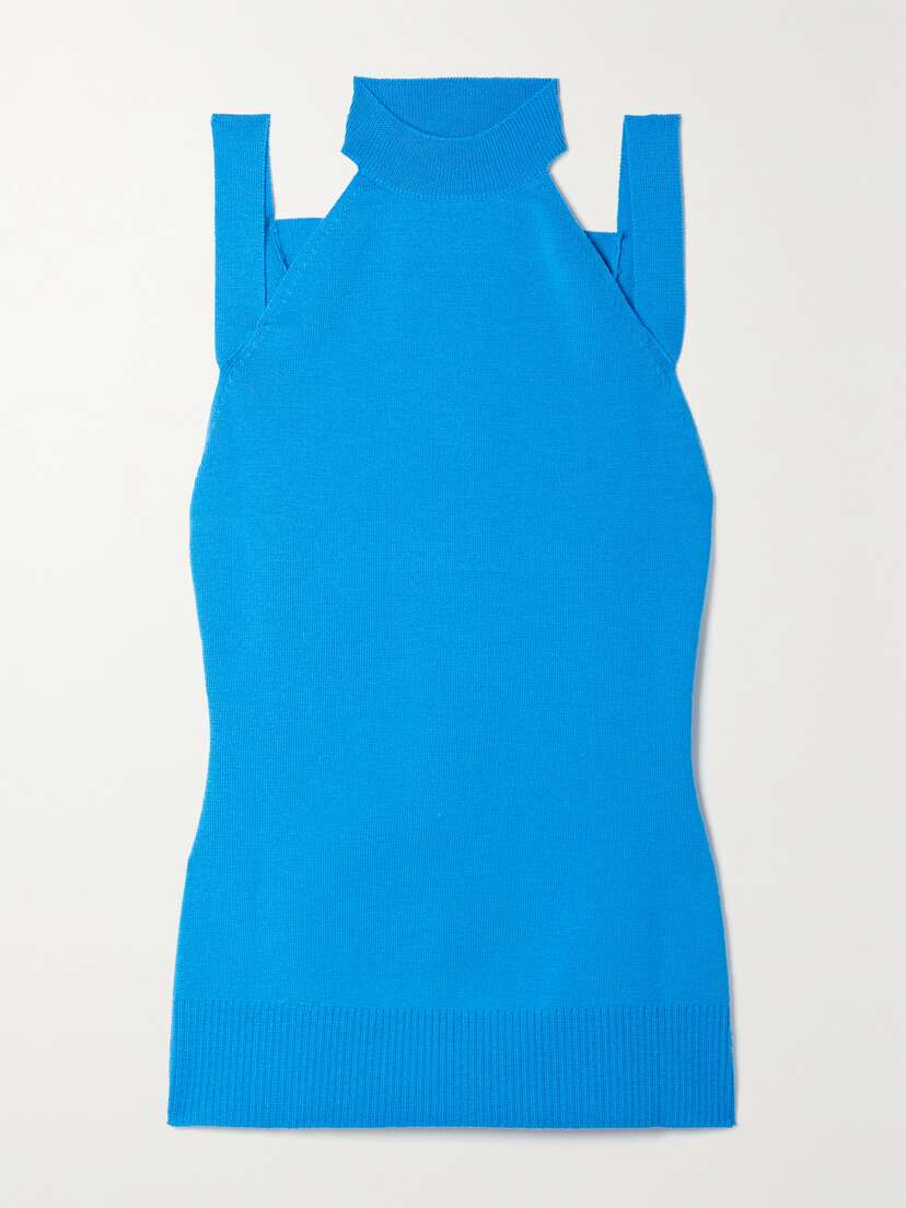 Monse Cutout Merino Wool-blend Tank - x large