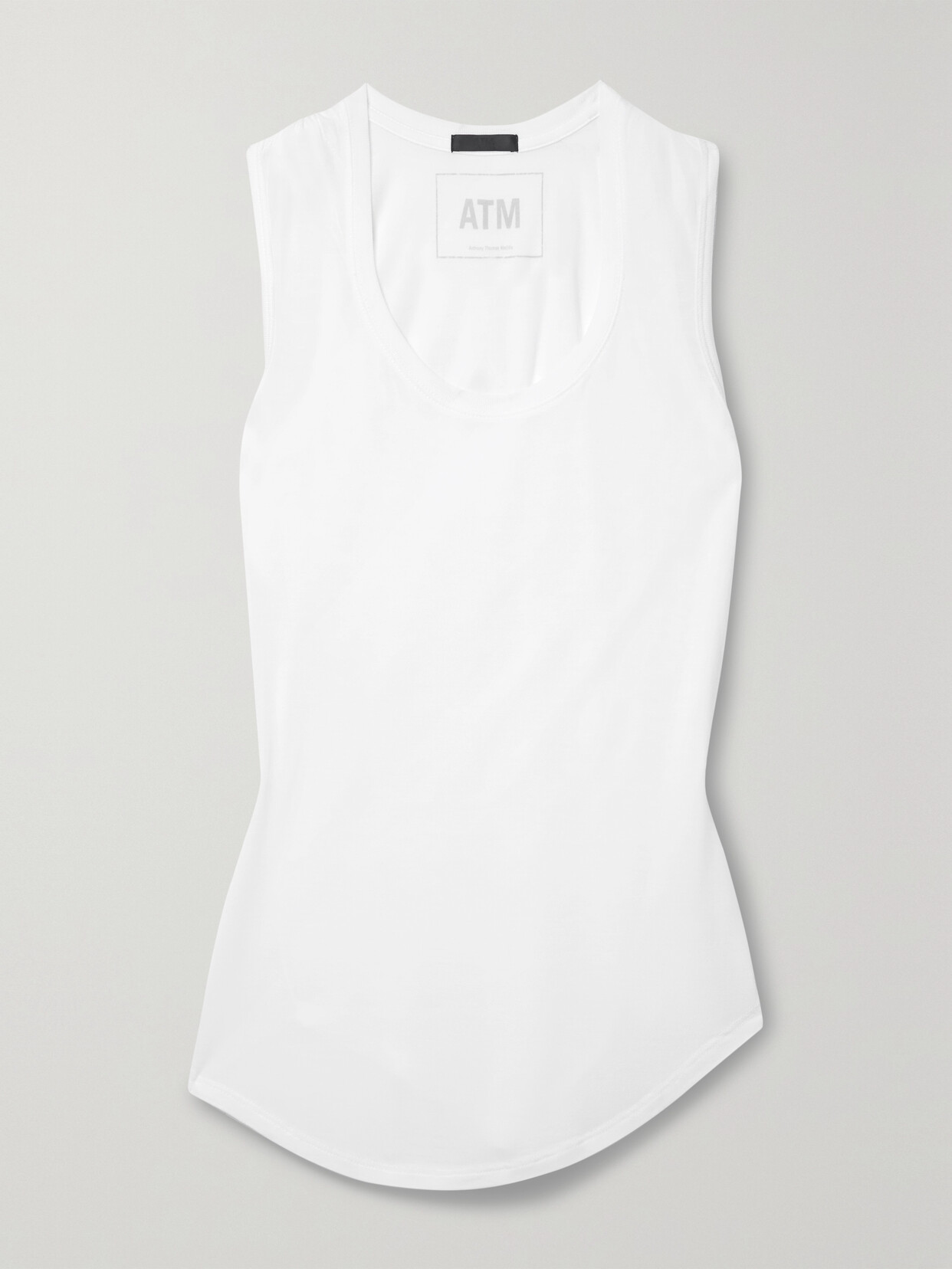 ATM Anthony Thomas Melillo - Asymmetric Modal-jersey Tank - White