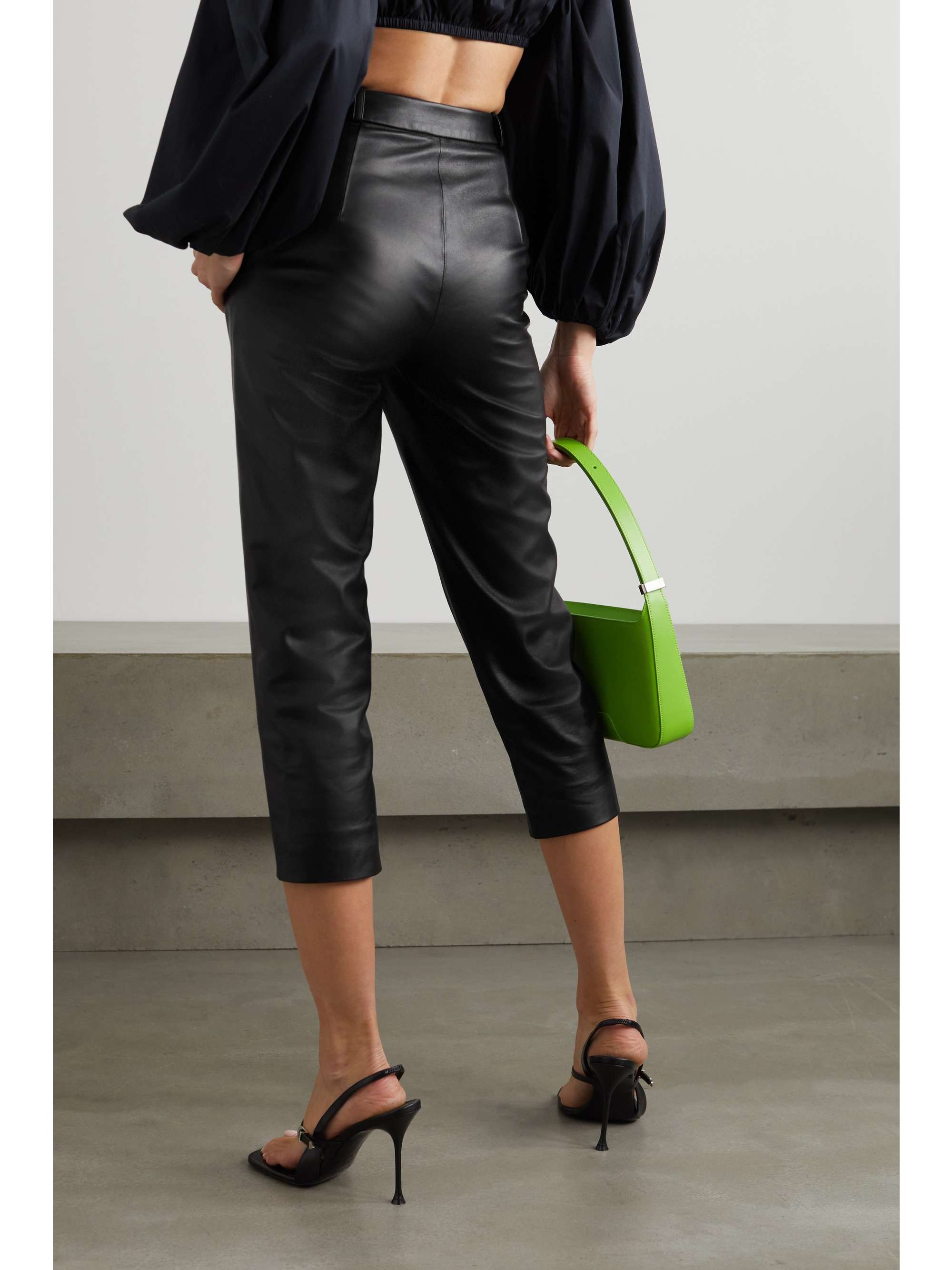 ZEYNEP ARCAY Cropped leather skinny pants