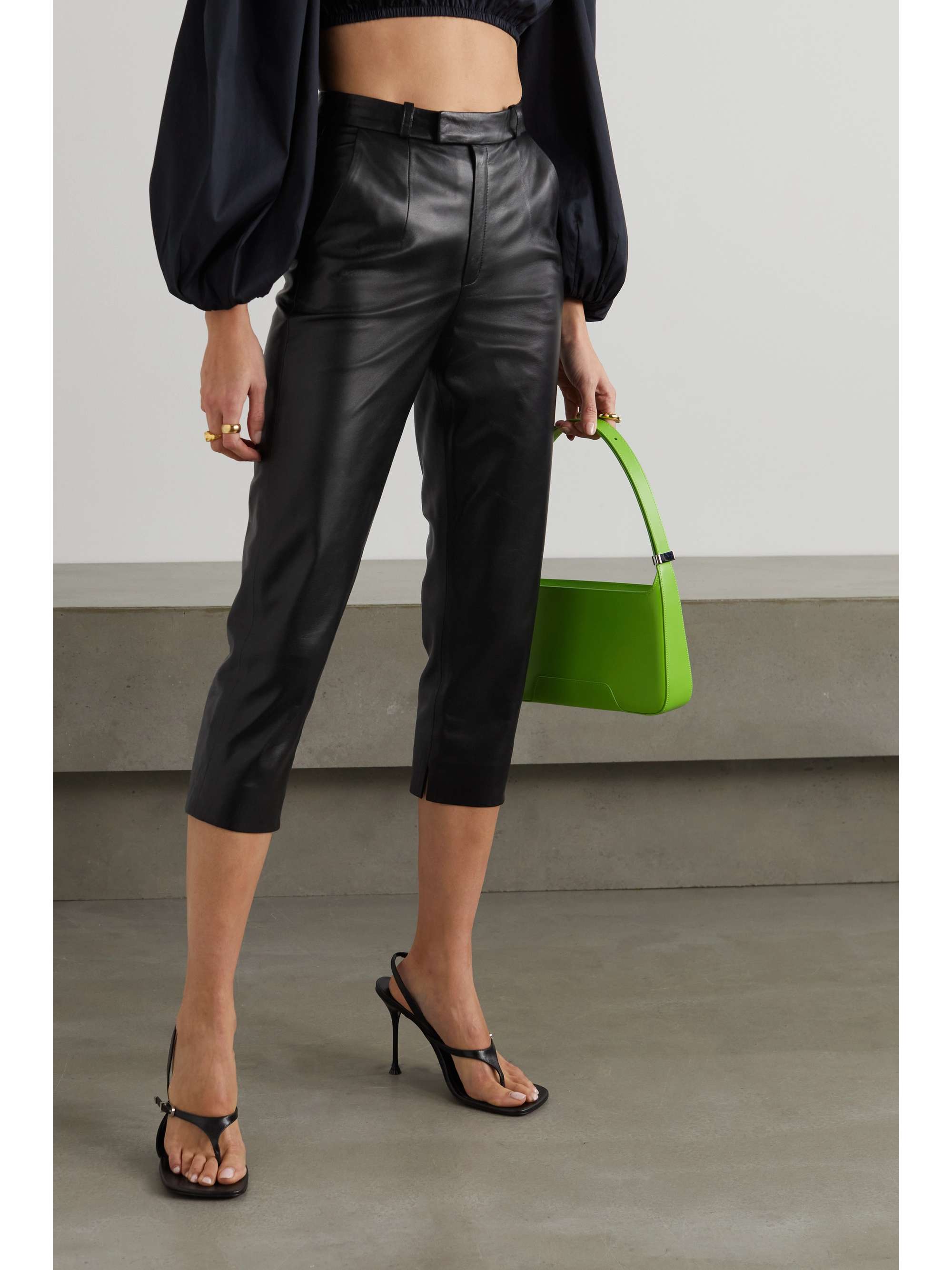 ZEYNEP ARCAY Cropped leather skinny pants