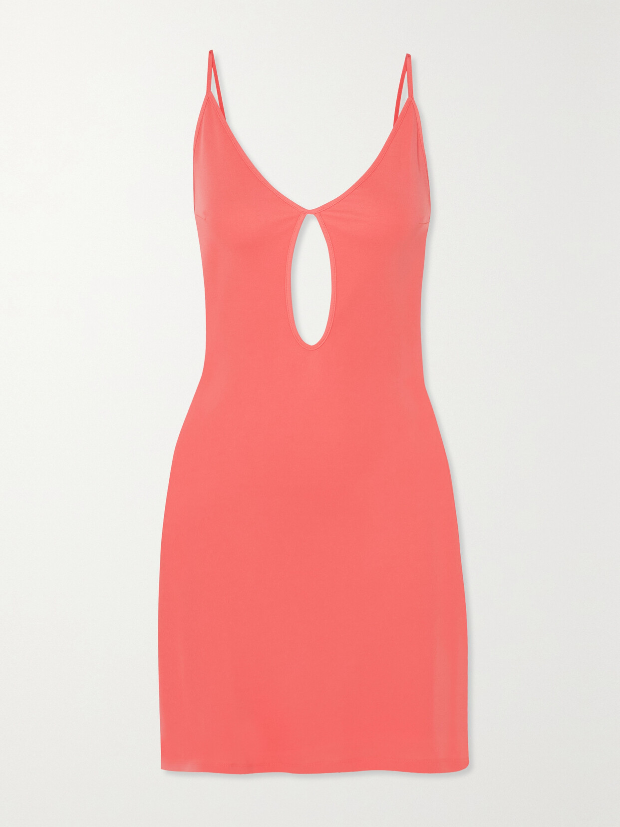Zeynep Arcay Open-back Cutout Stretch-jersey Mini Dress In Pink