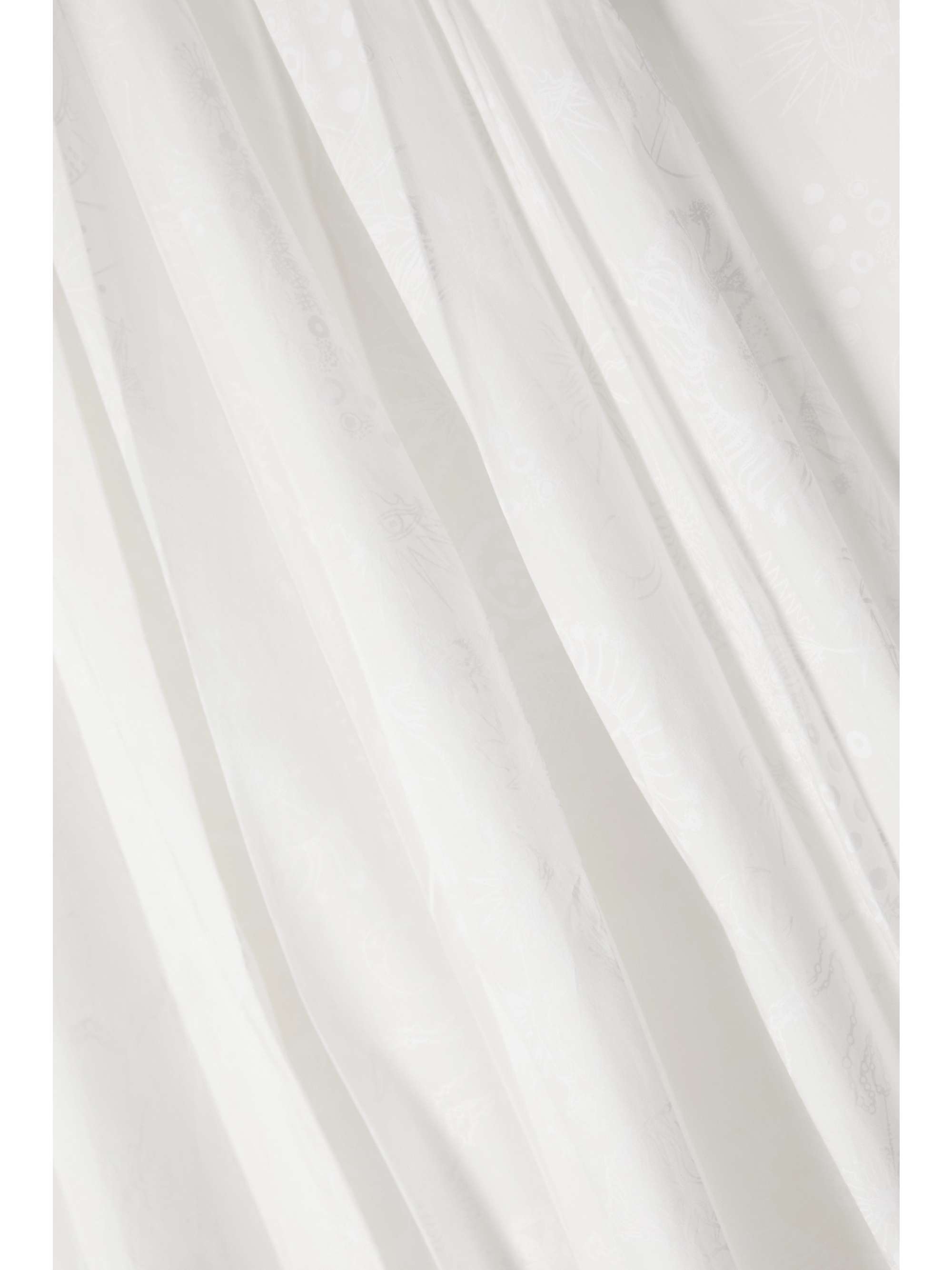 EMPORIO SIRENUSE Camelia 褶裥印花纯棉府绸超长半身裙