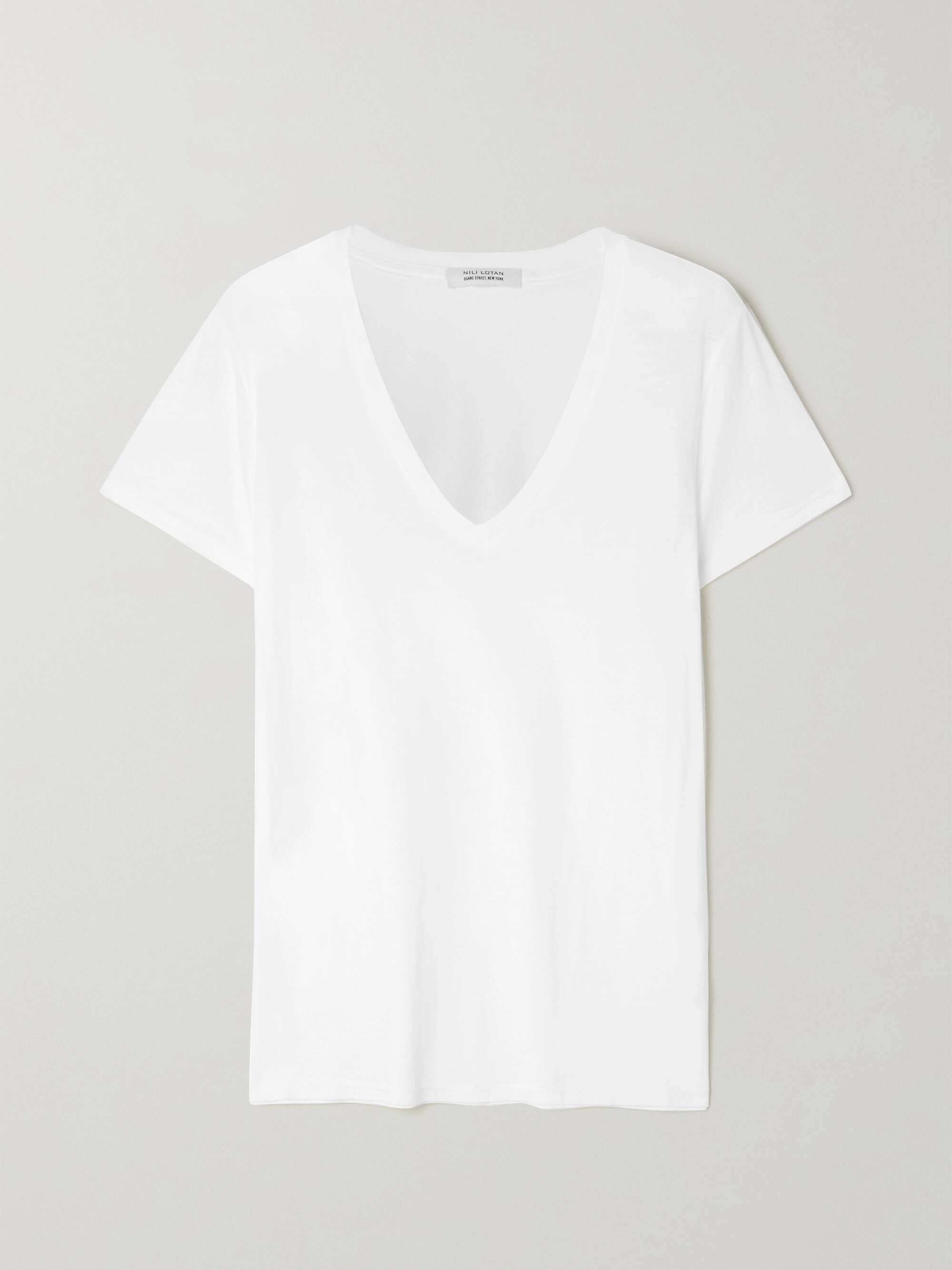 NILI LOTAN Carol cotton-jersey T-shirt | NET-A-PORTER