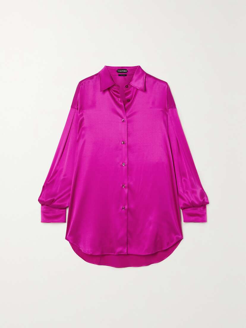 Tom Ford Oversized Silk And Lyocell-blend Satin Shirt