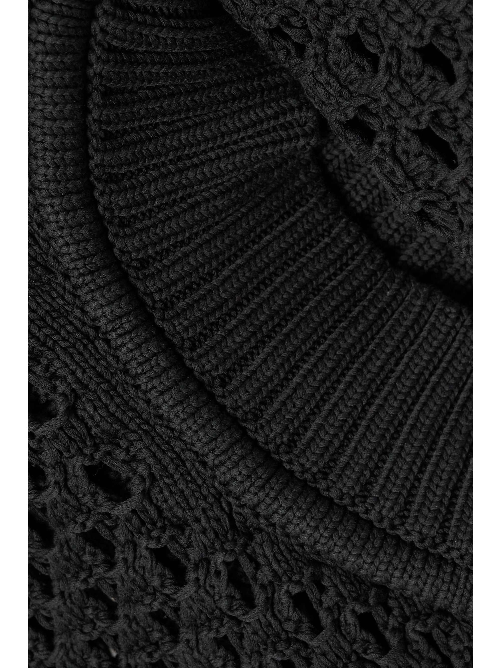 STELLA MCCARTNEY Layered ribbed and open-knit cotton-blend sweater