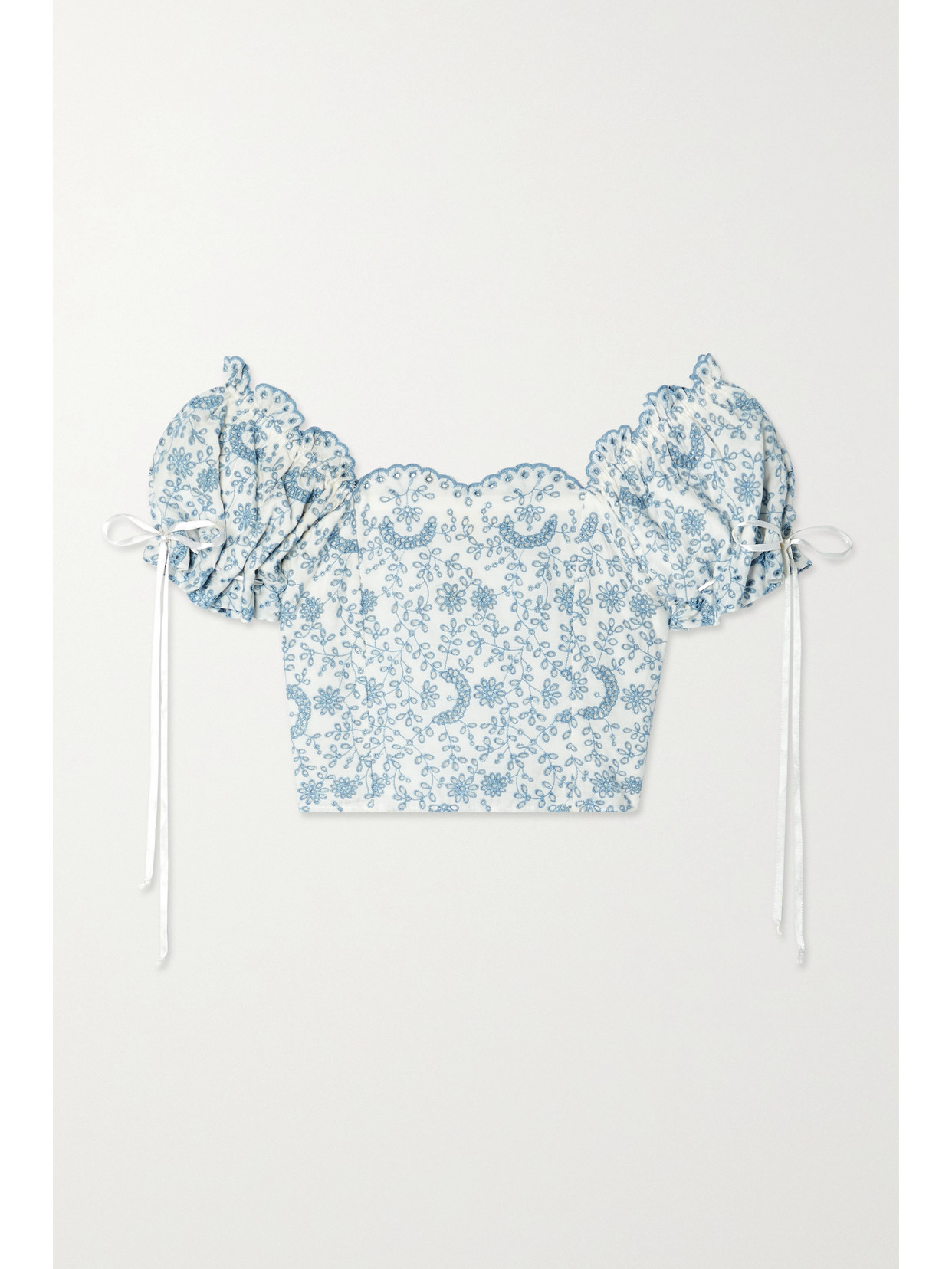 Loveshackfancy Melina Top In Ivory