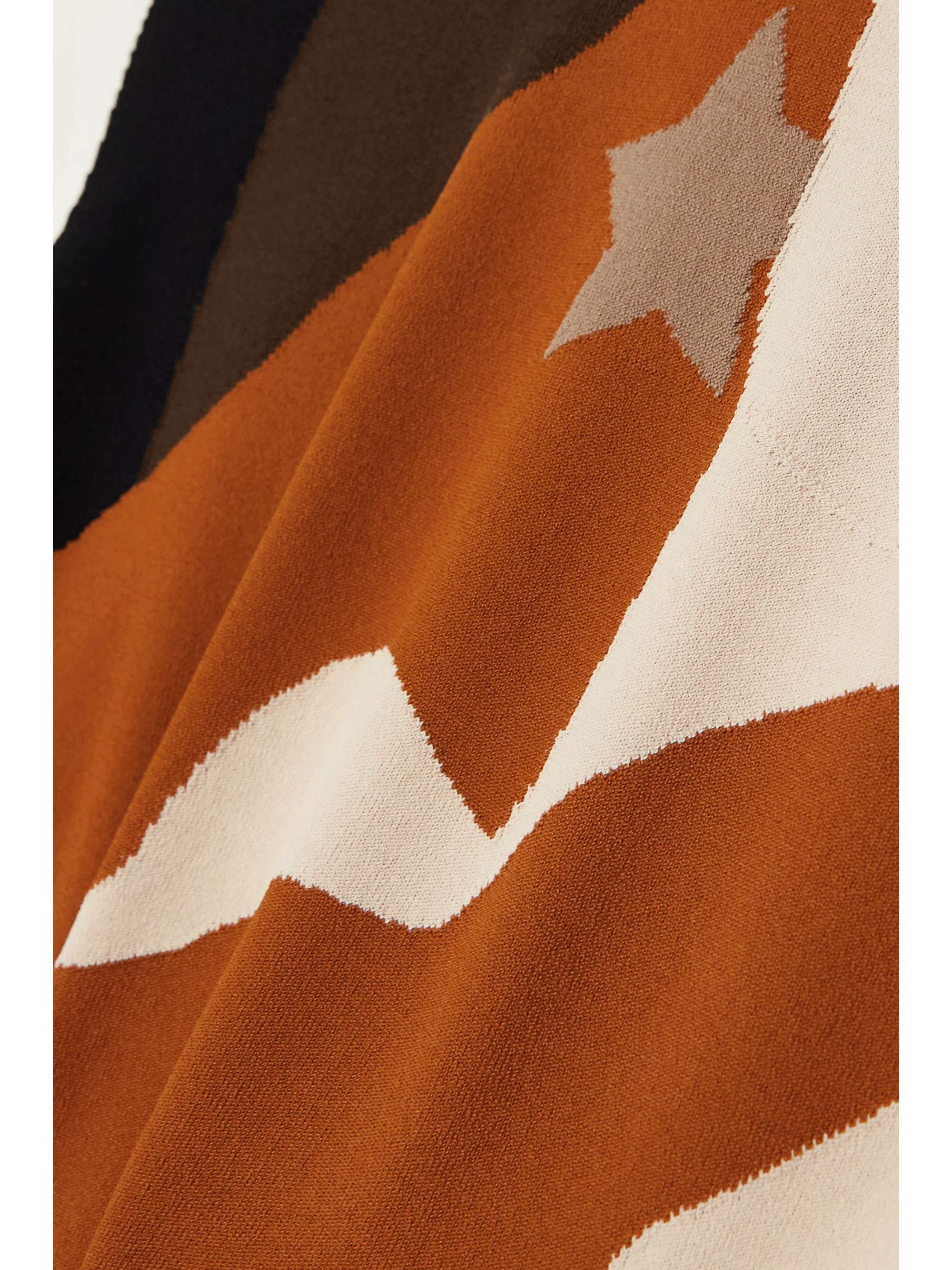 FENDI Intarsia-knit turtleneck mini dress
