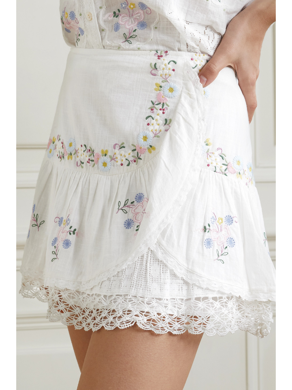 Loveshackfancy Love Shack Fancy Rhodes Skirt In White ModeSens