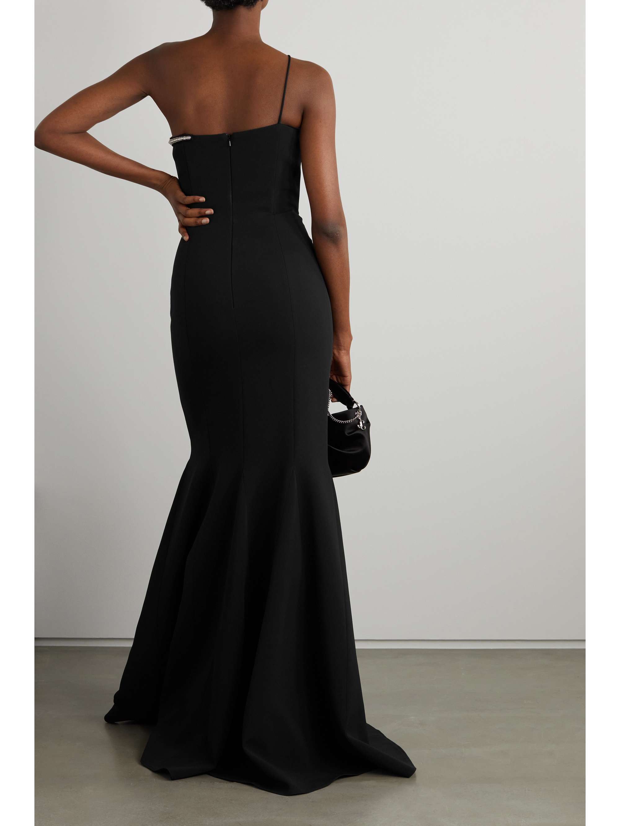 david koma crystal mesh gown