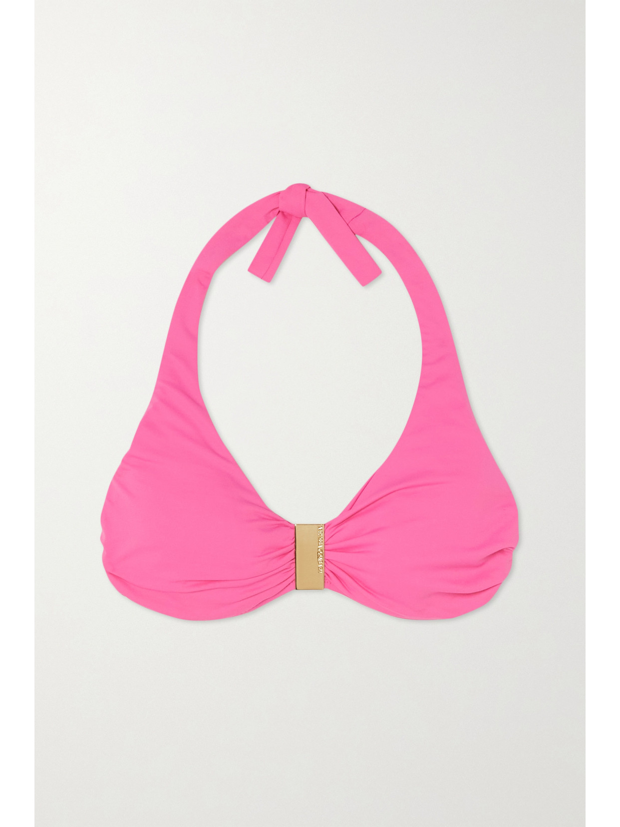 Shop Melissa Odabash Provence Embellished Halterneck Bikini Top In Pink