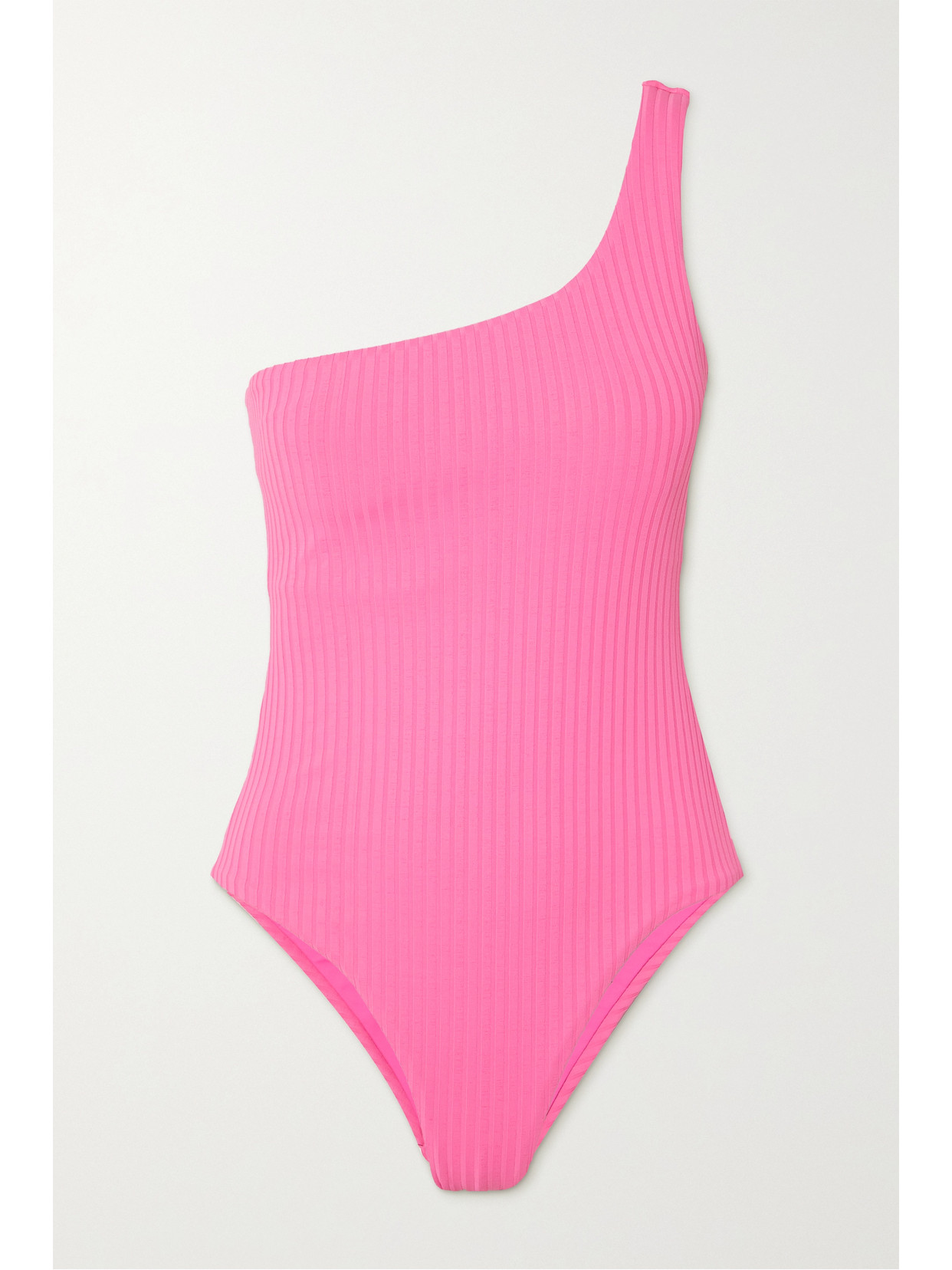 Melissa Odabash Palermo One-shoulder One-piece Swimsuit In Hot Pink Ribbed